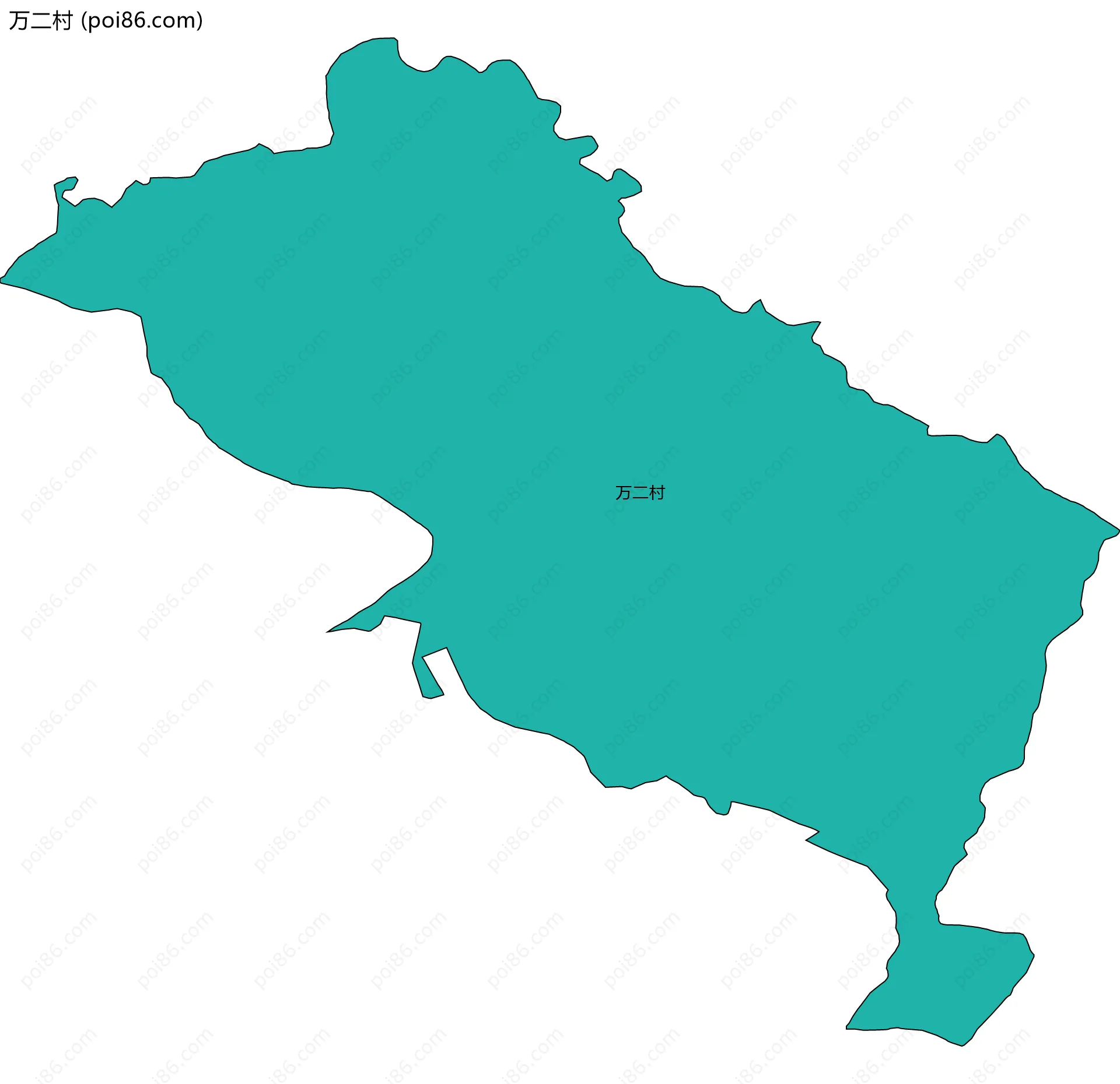 万二村边界地图