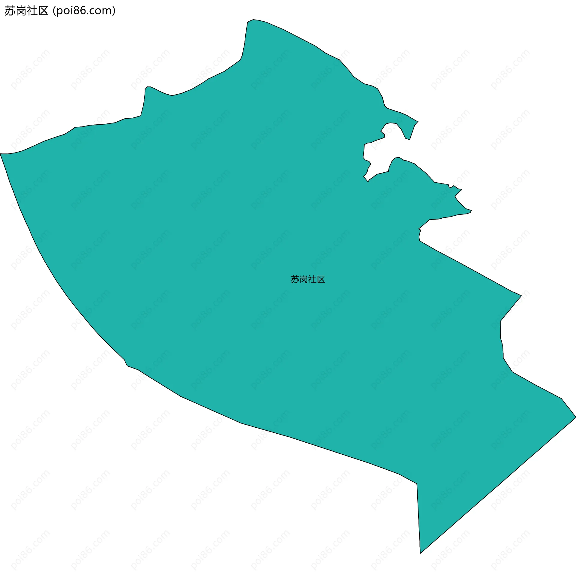 苏岗社区边界地图