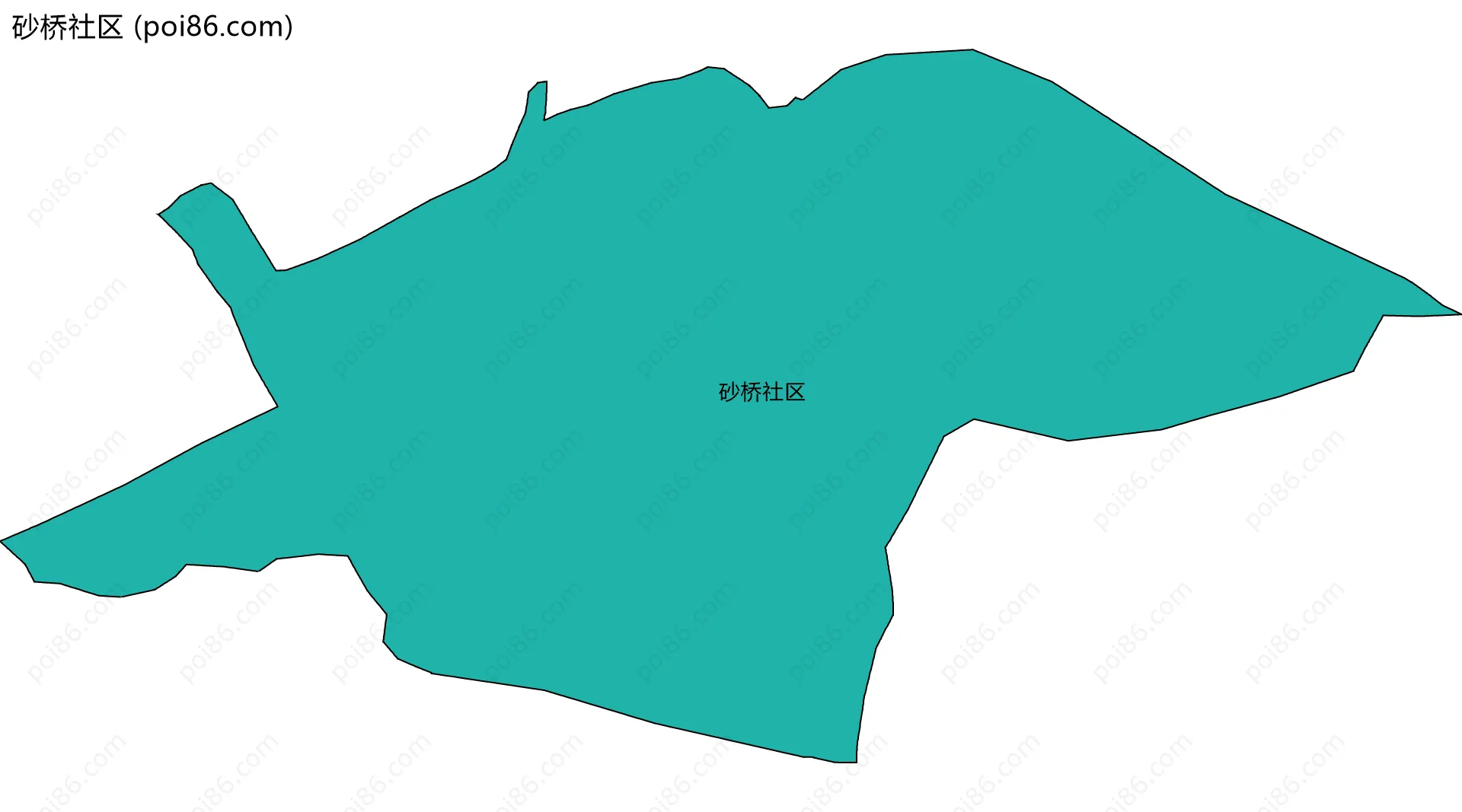 砂桥社区边界地图