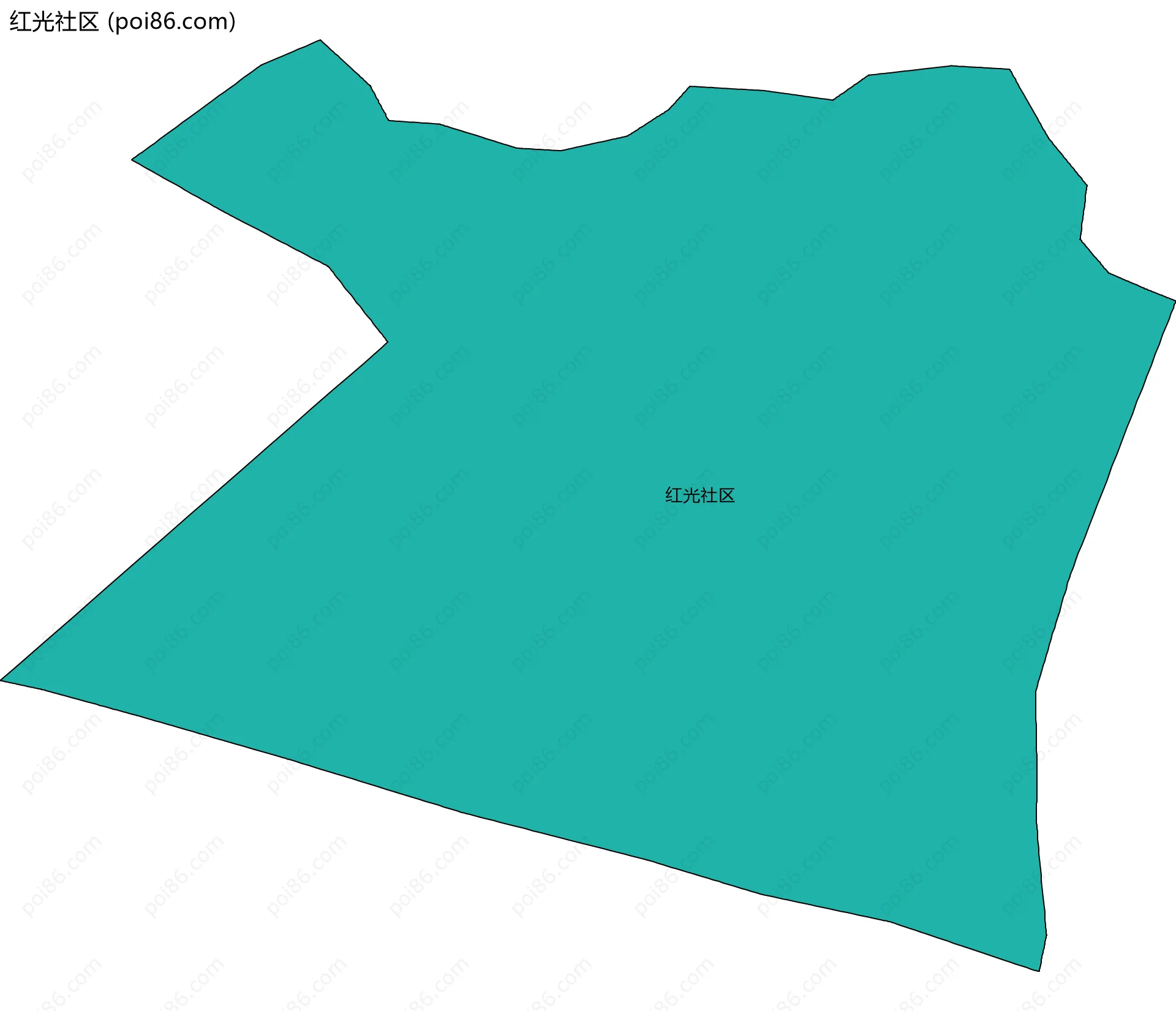 红光社区边界地图