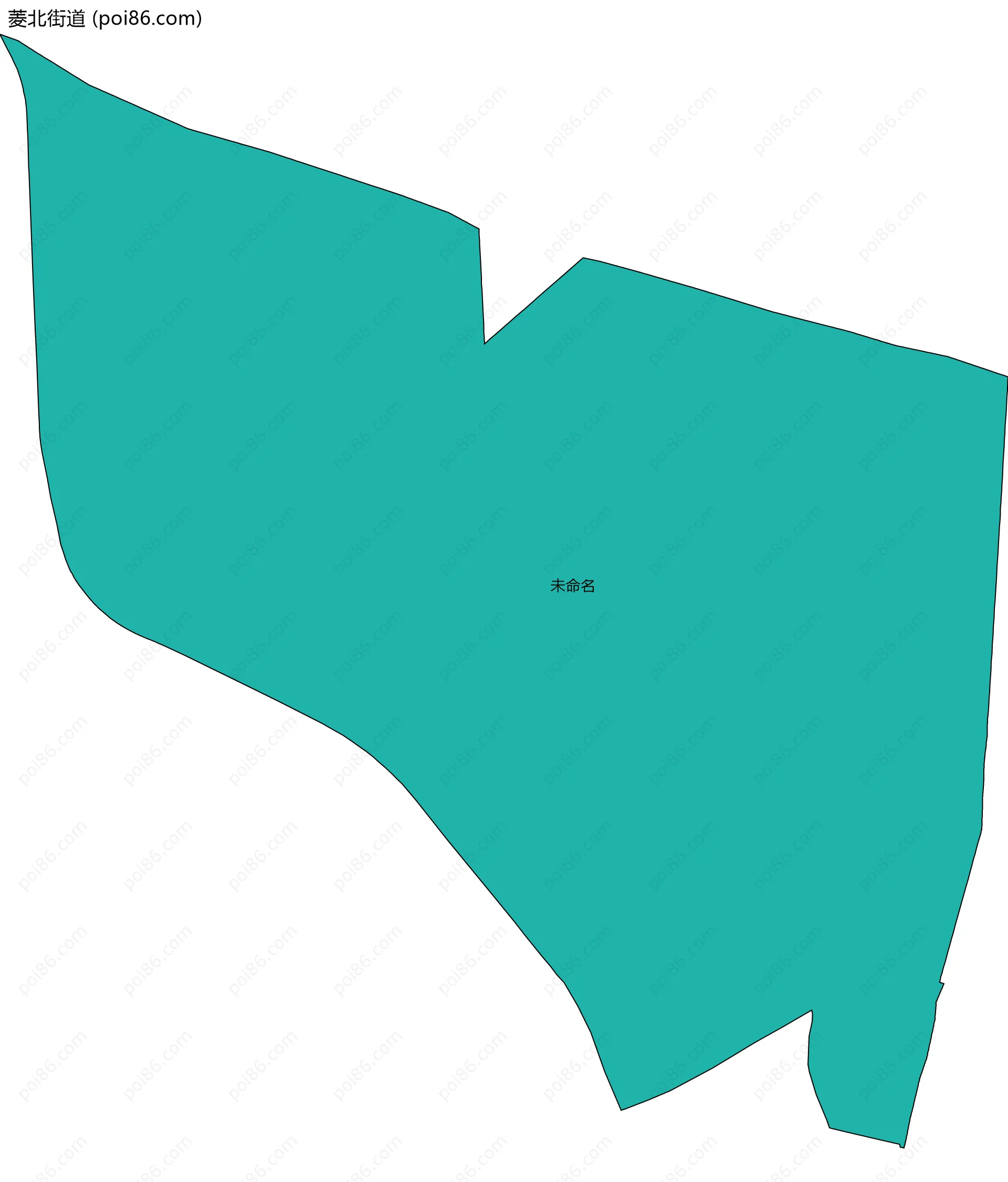 菱北街道边界地图(五级行政区划)