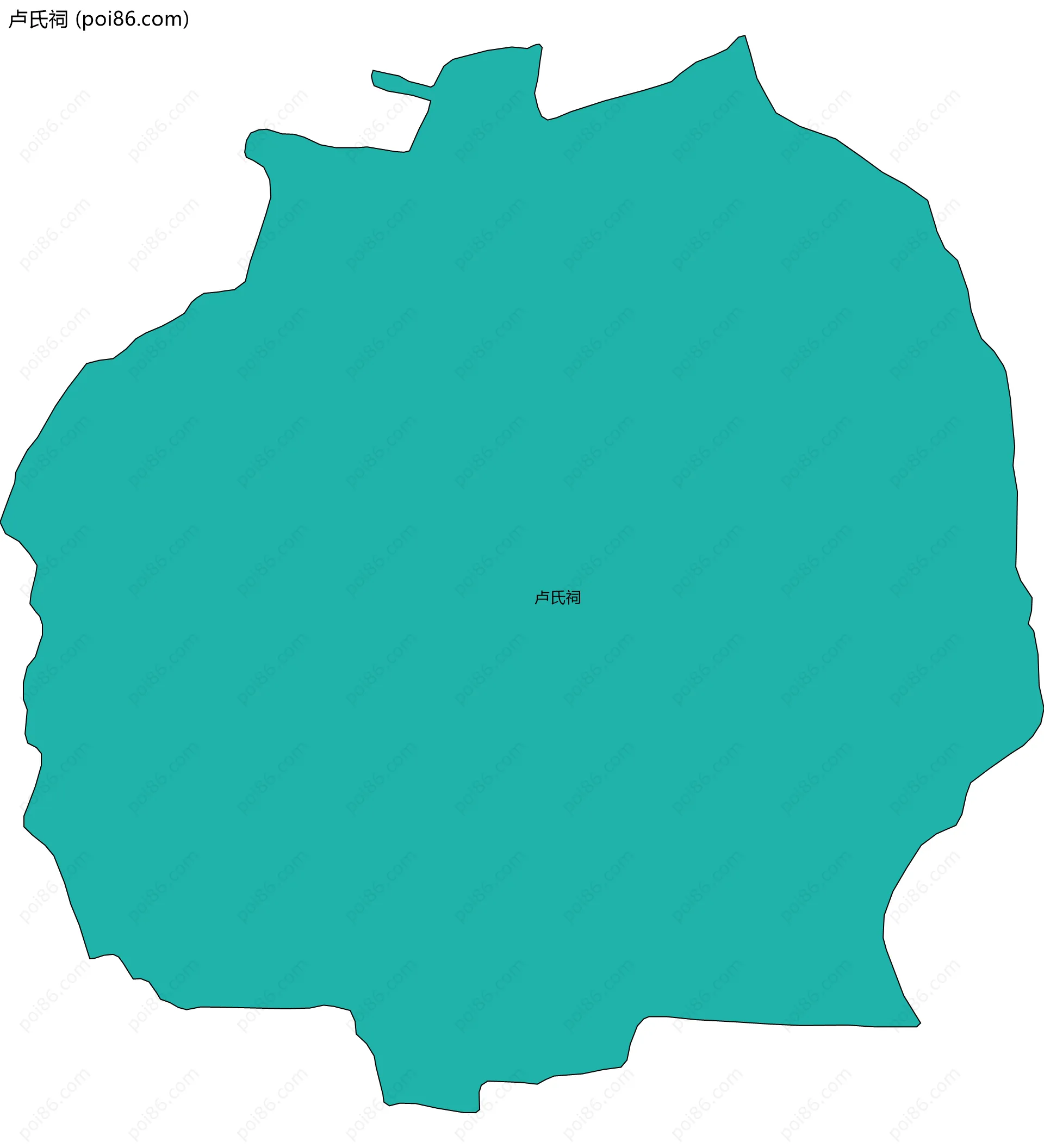 卢氏祠边界地图