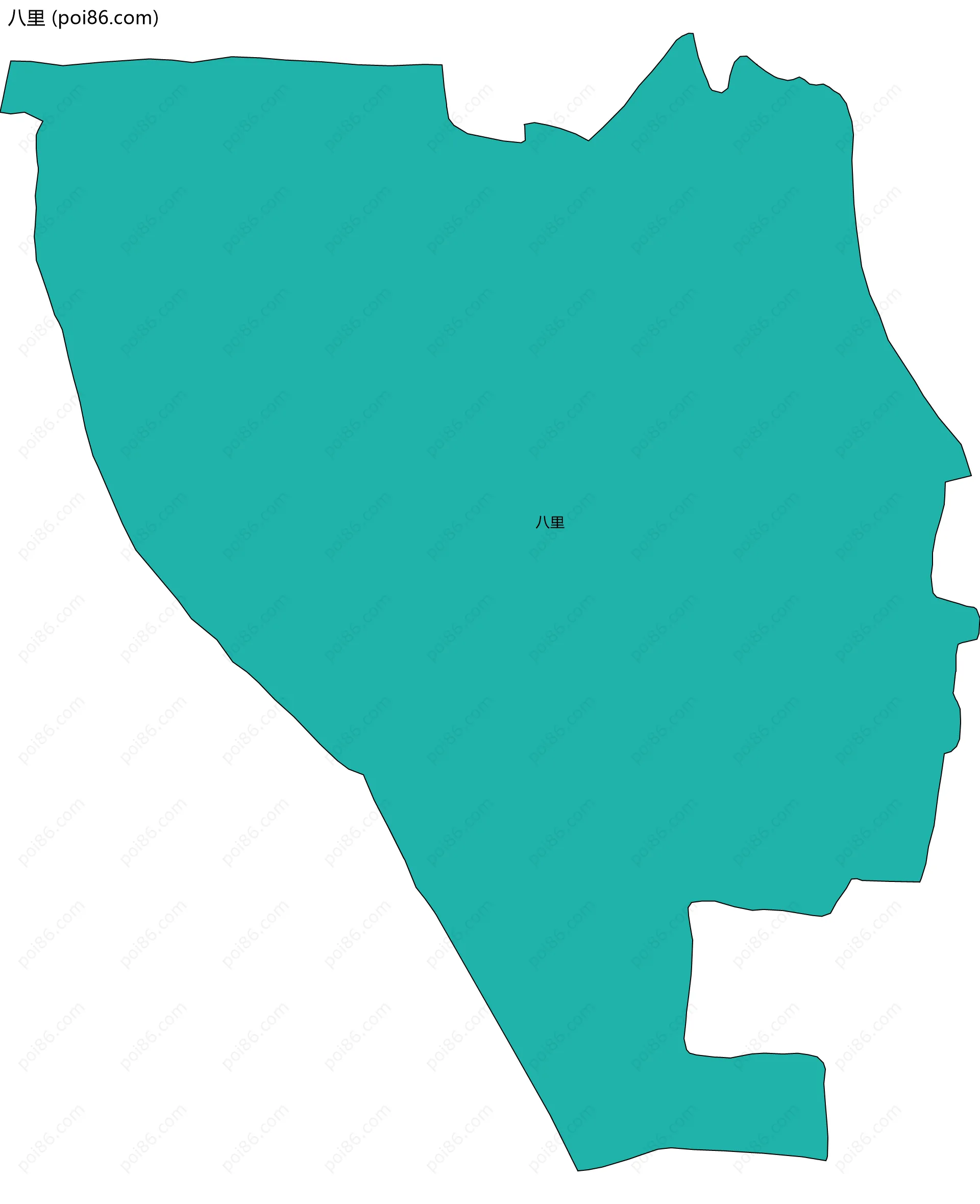 八里边界地图