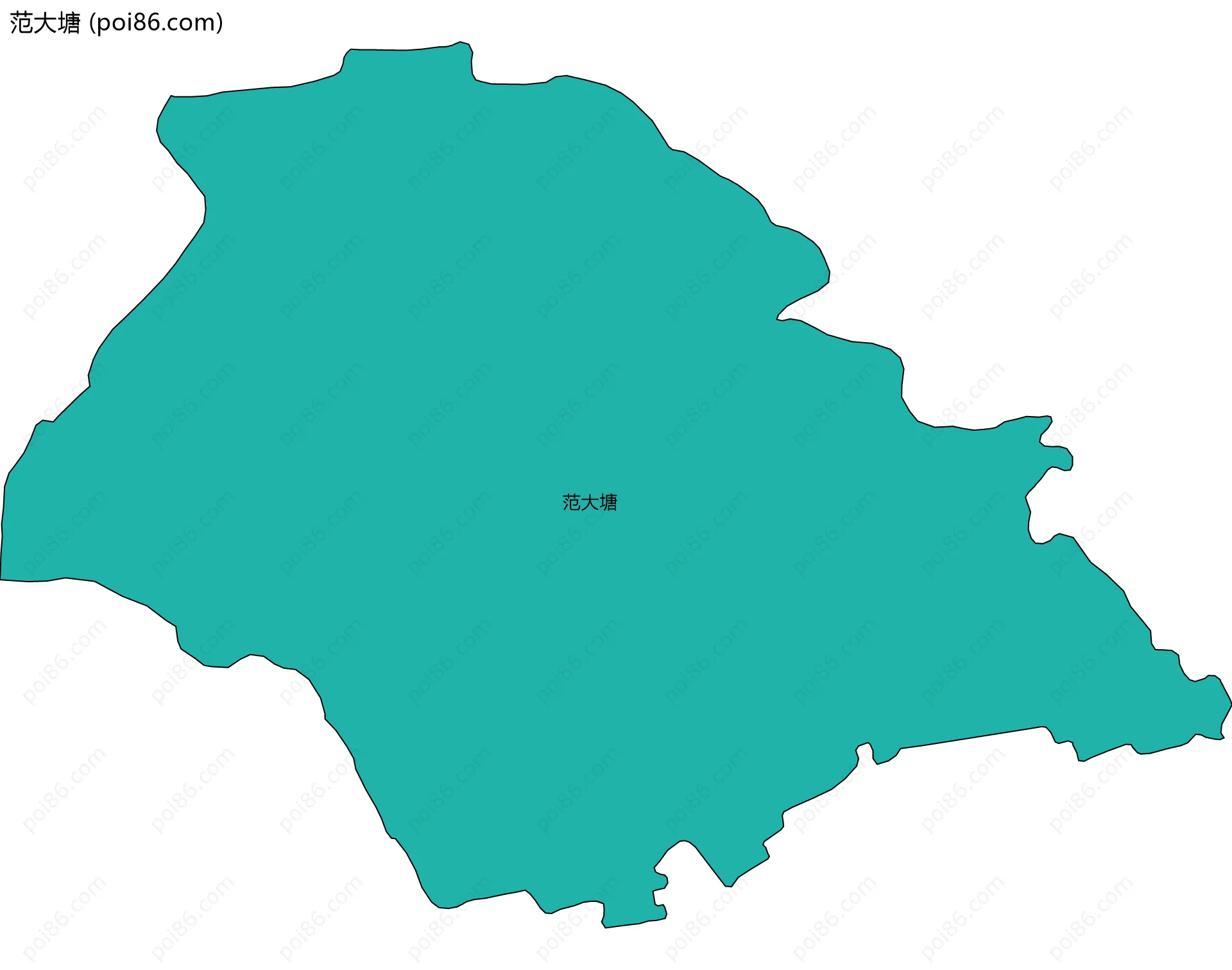 范大塘边界地图