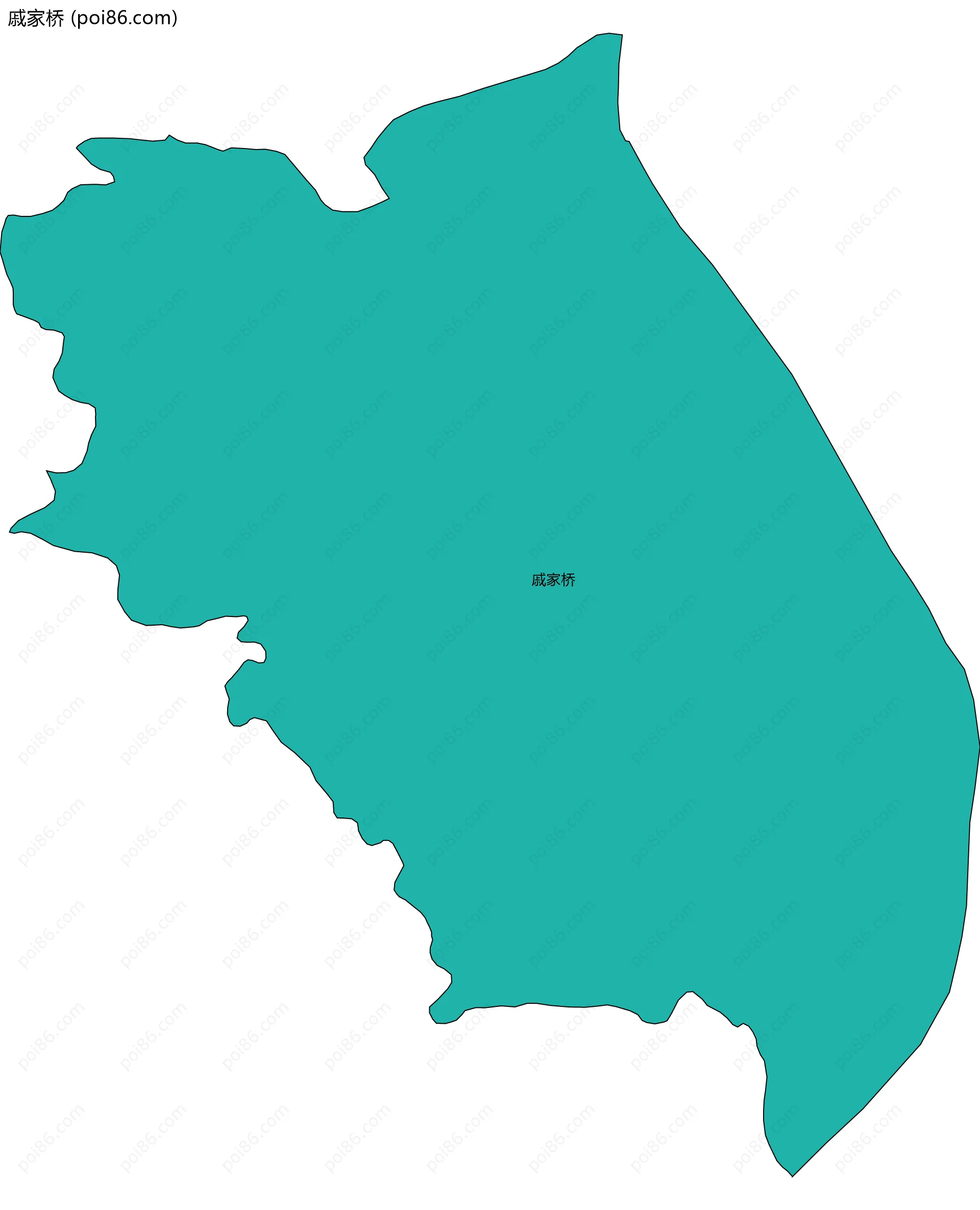 戚家桥边界地图