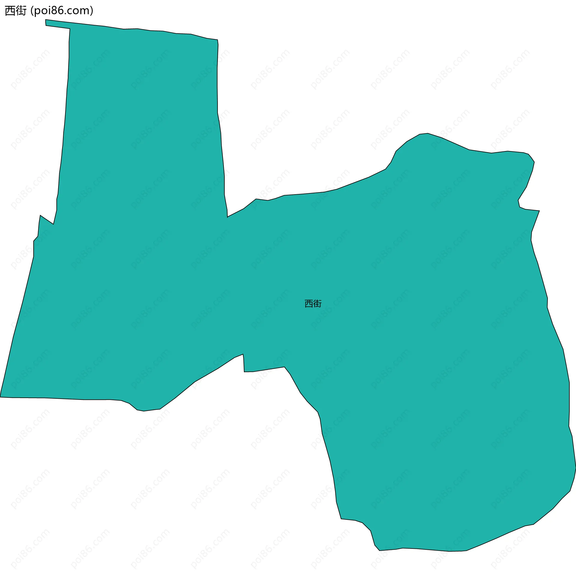 西街边界地图