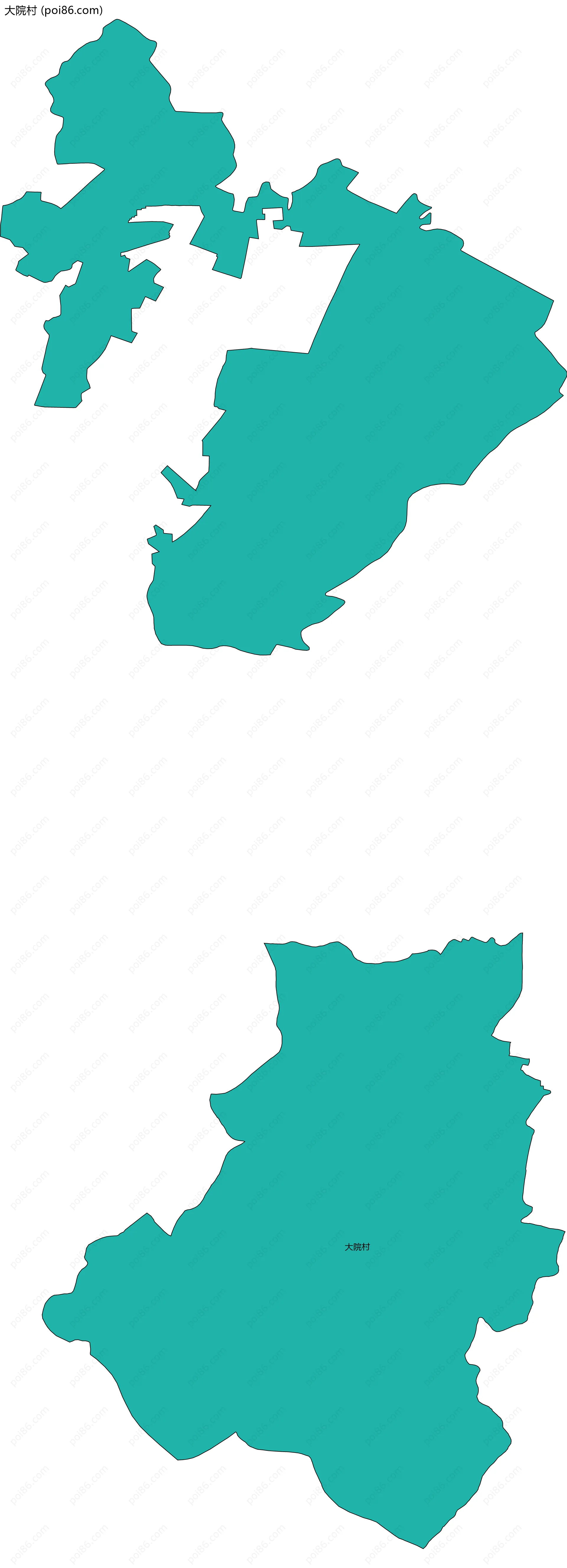 大院村边界地图