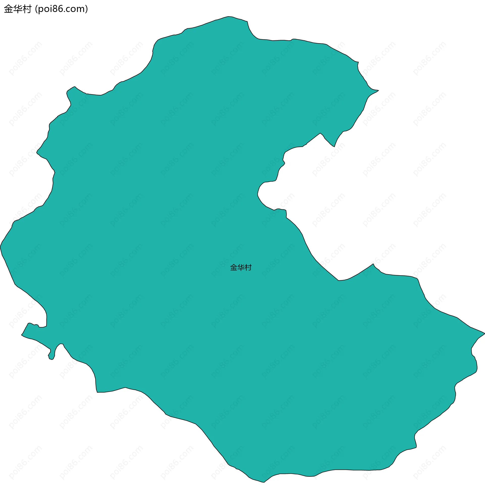 金华村边界地图