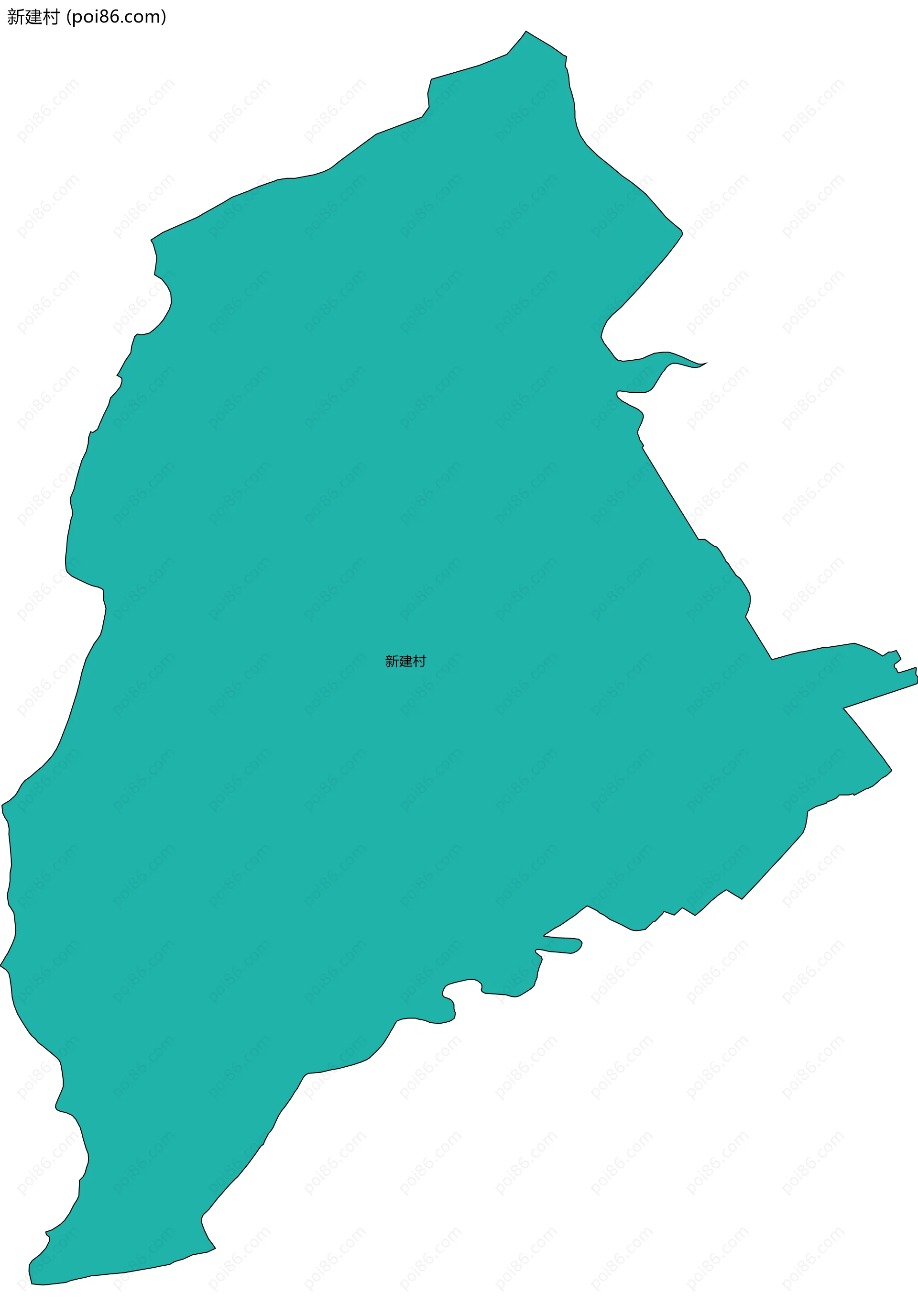 新建村边界地图