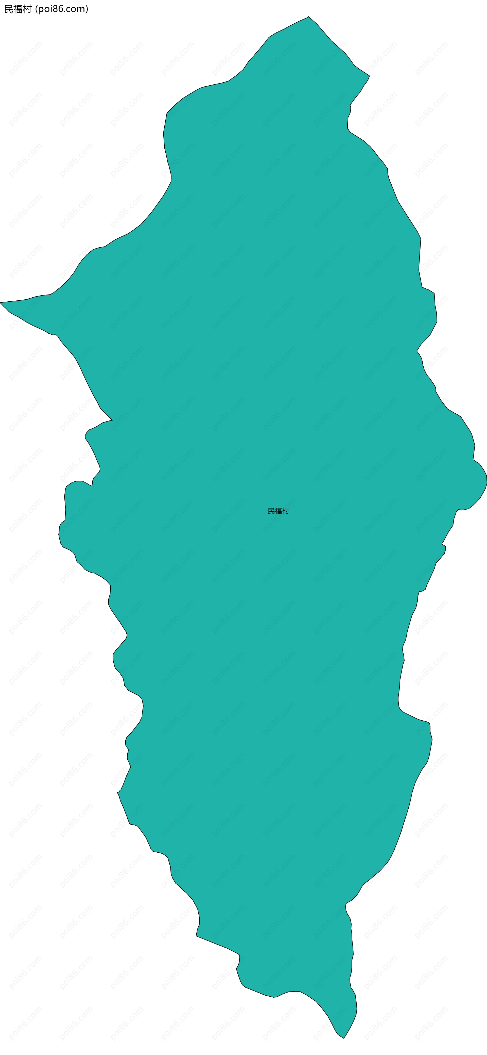 民福村边界地图