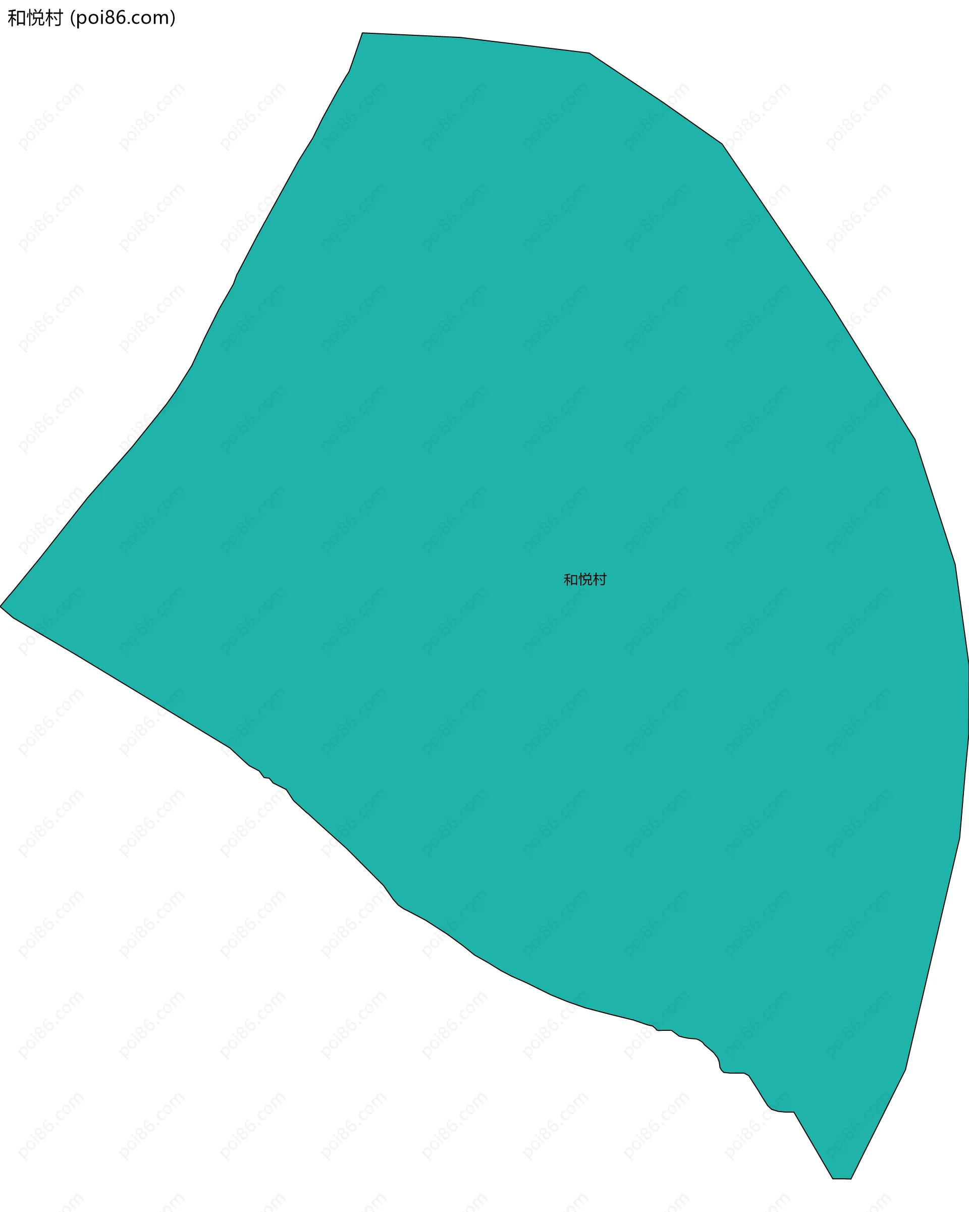 和悦村边界地图