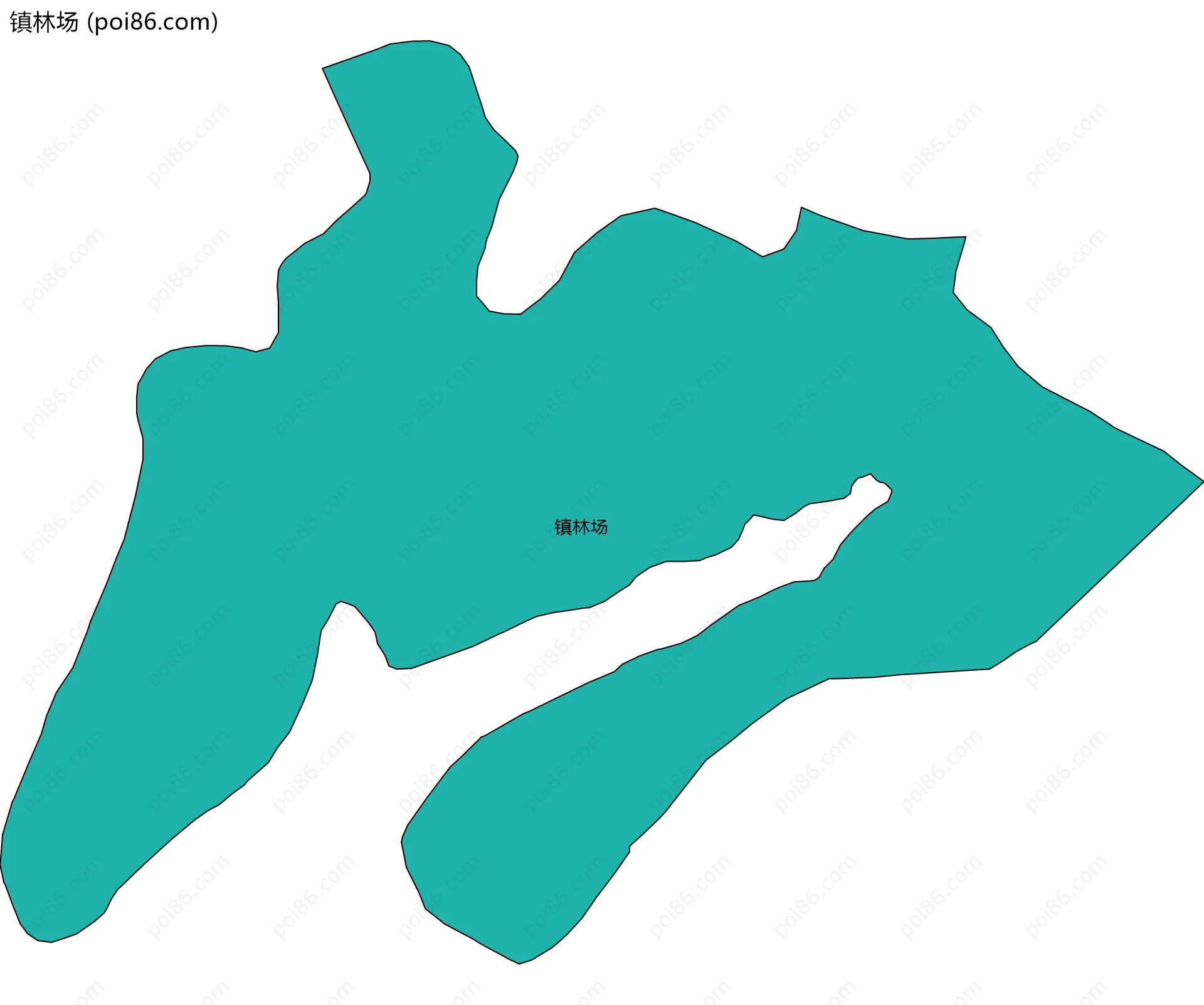 镇林场边界地图