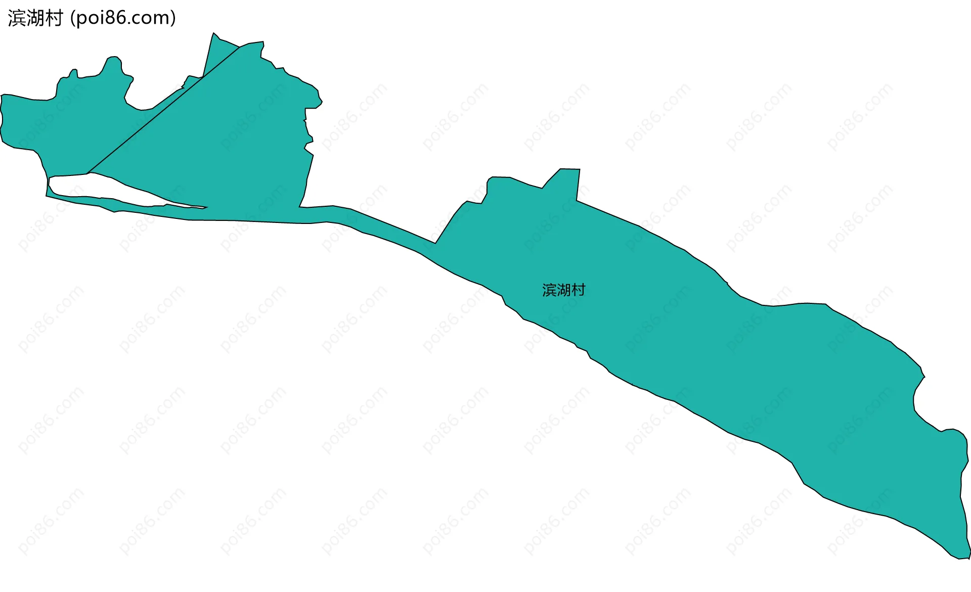 滨湖村边界地图