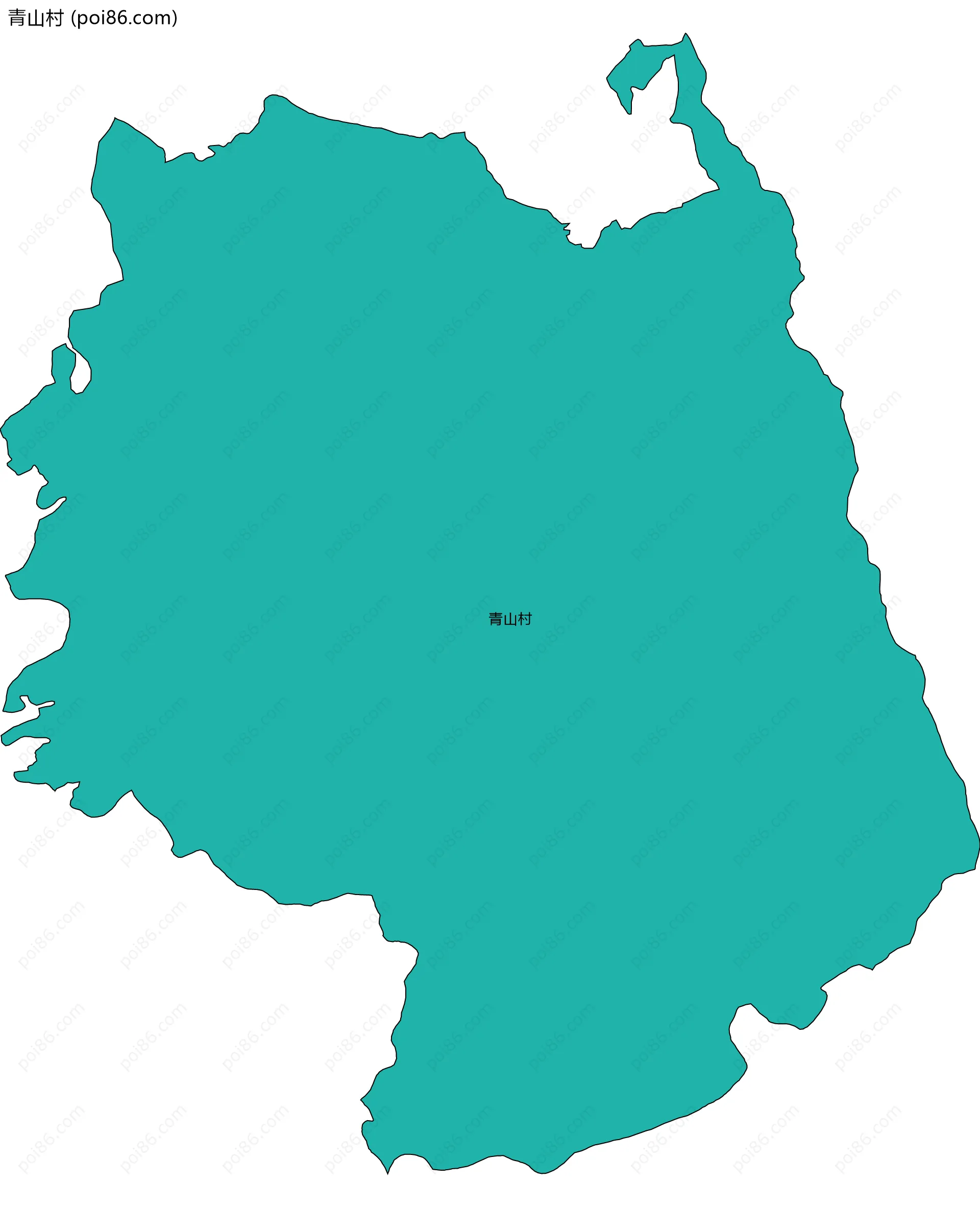青山村边界地图