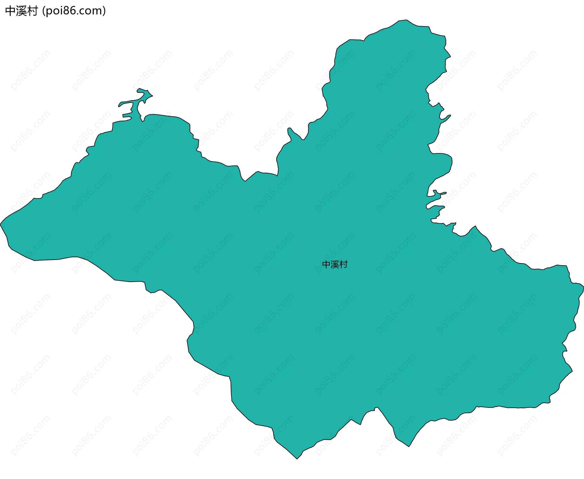 中溪村边界地图