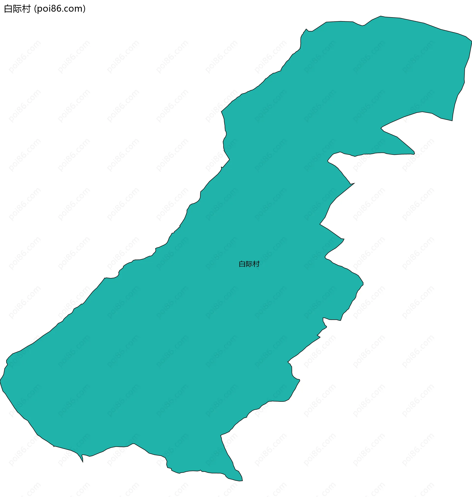 白际村边界地图