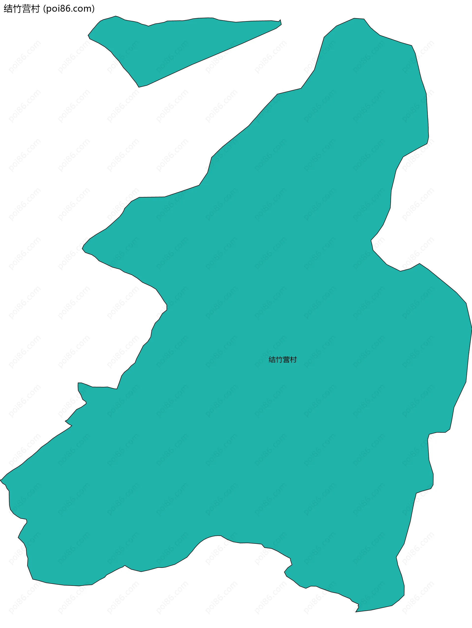 结竹营村边界地图