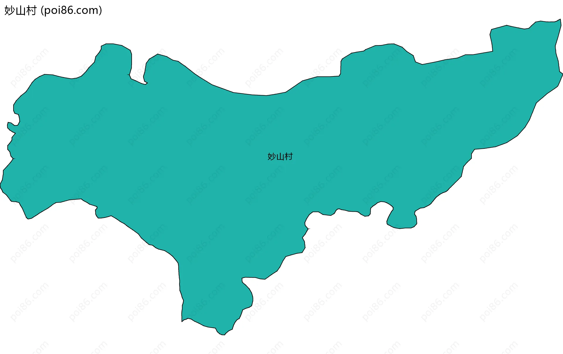 妙山村边界地图