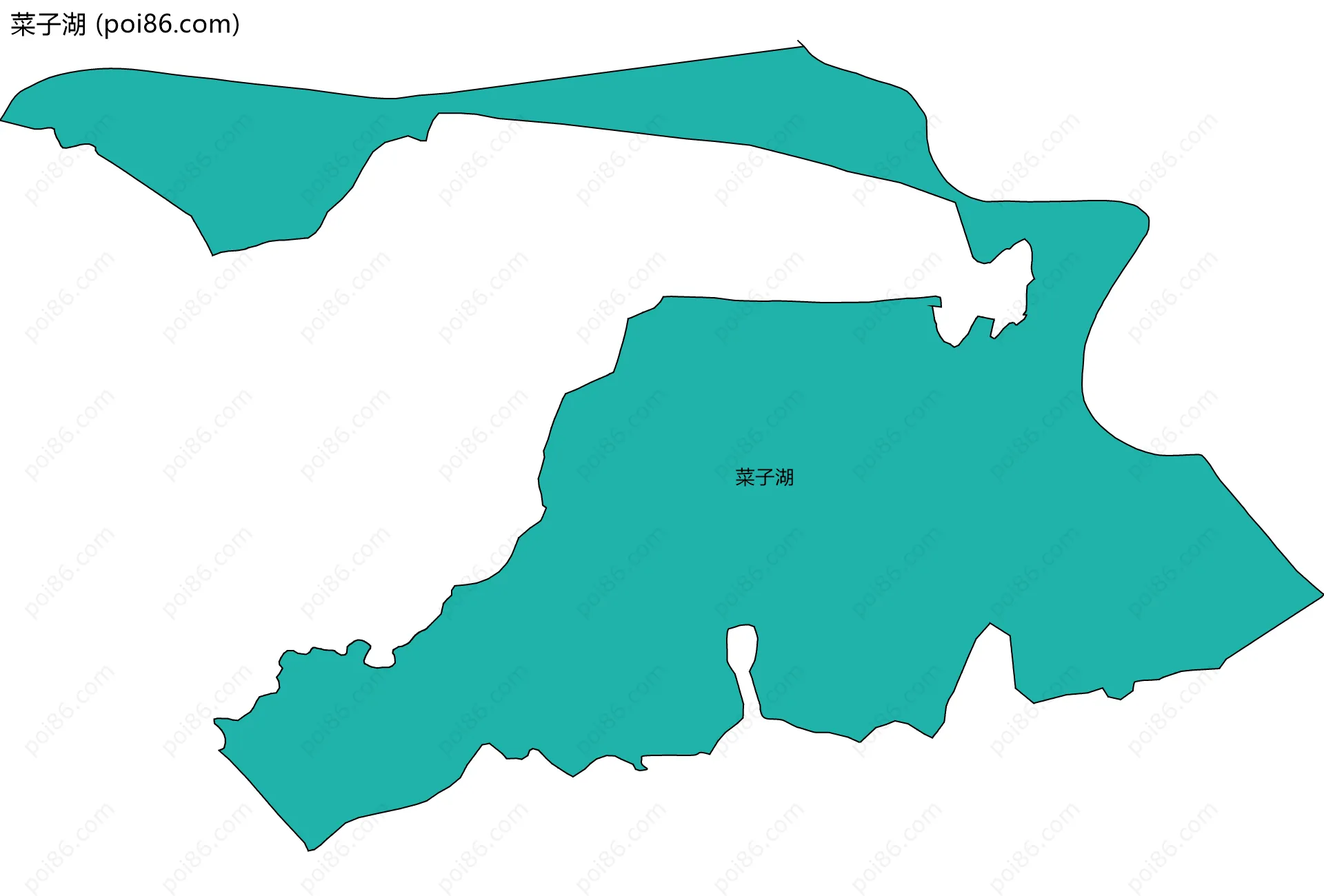 菜子湖边界地图