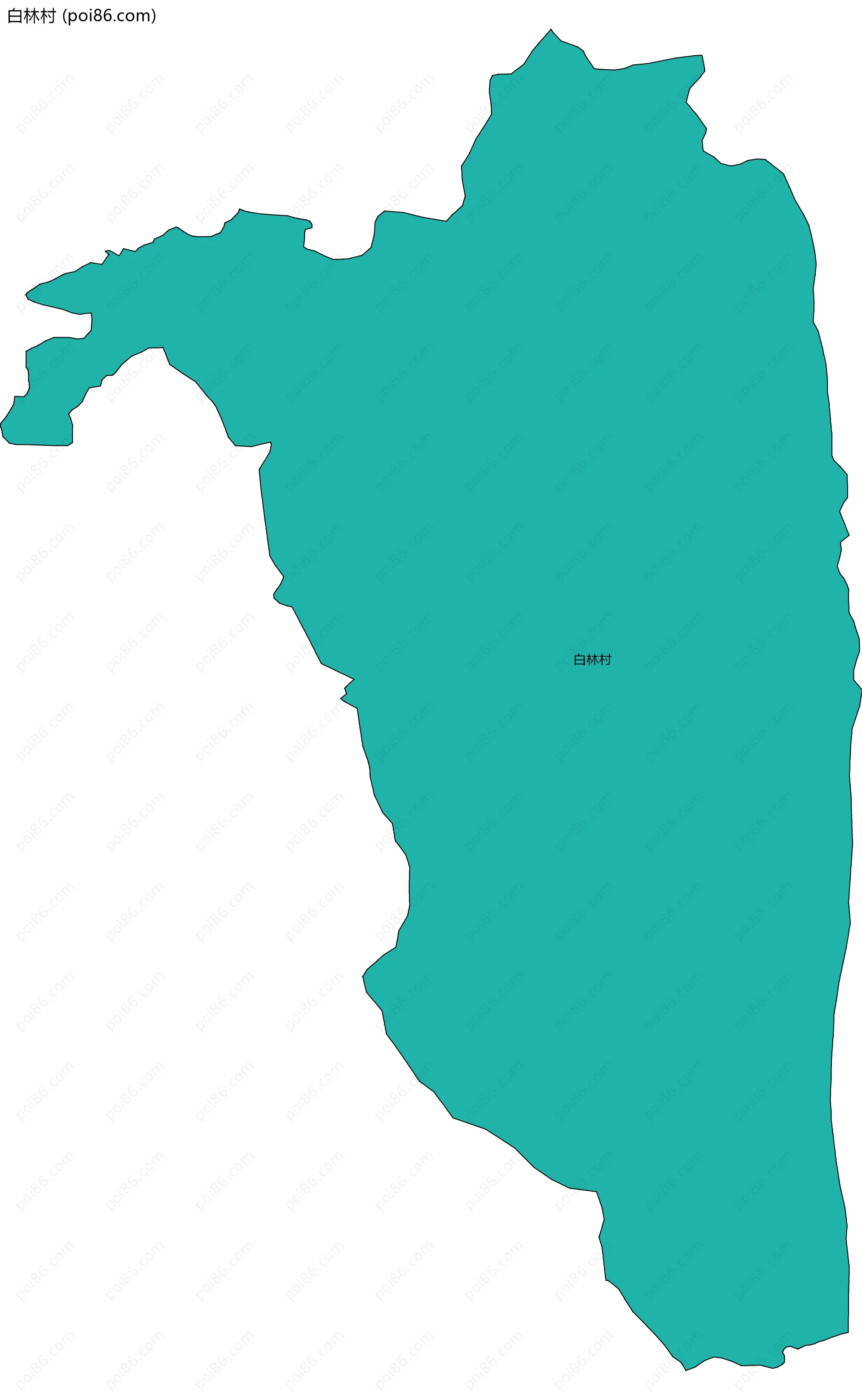 白林村边界地图