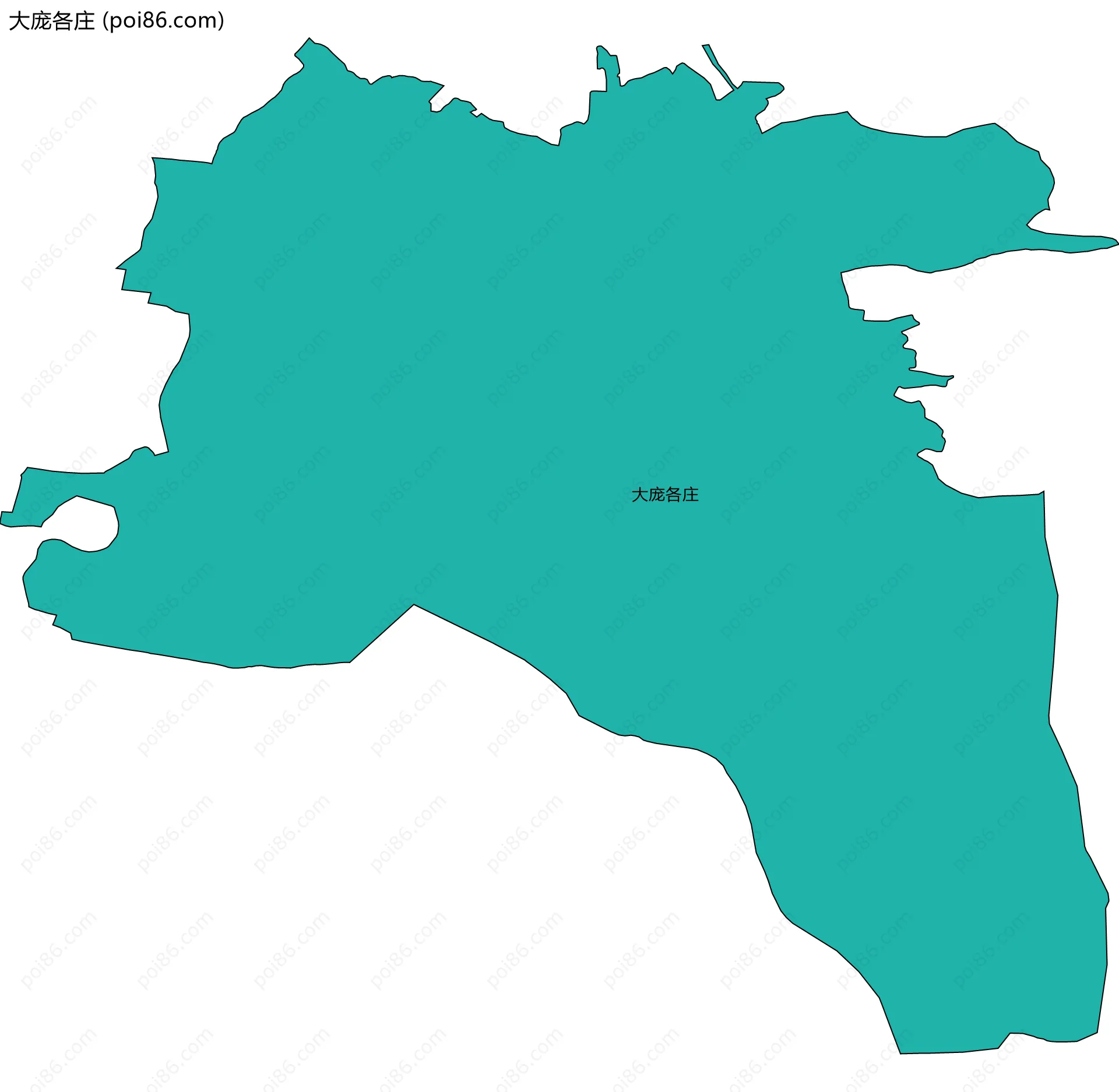 大庞各庄边界地图