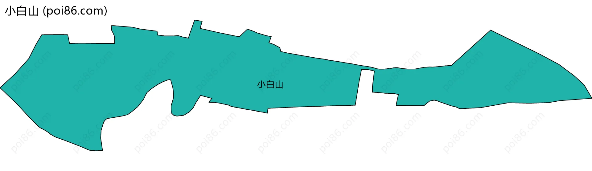 小白山边界地图