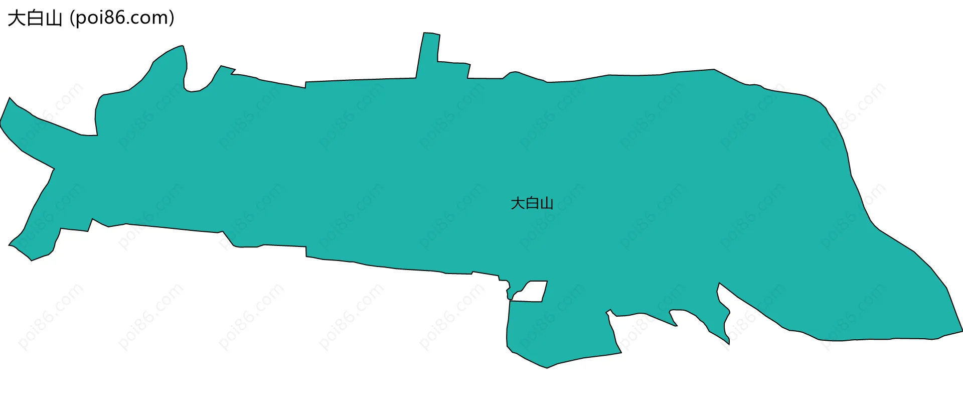 大白山边界地图