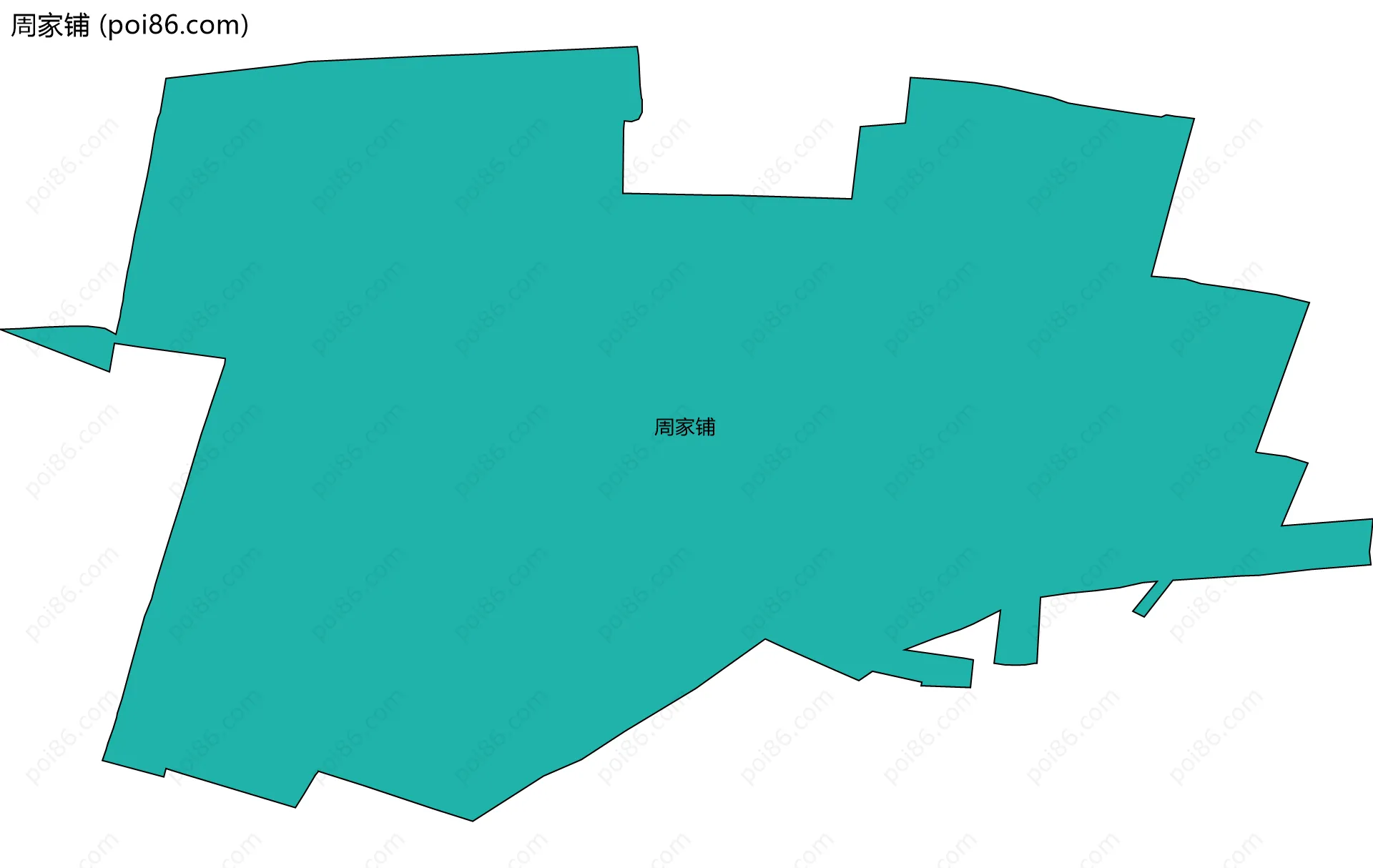 周家铺边界地图