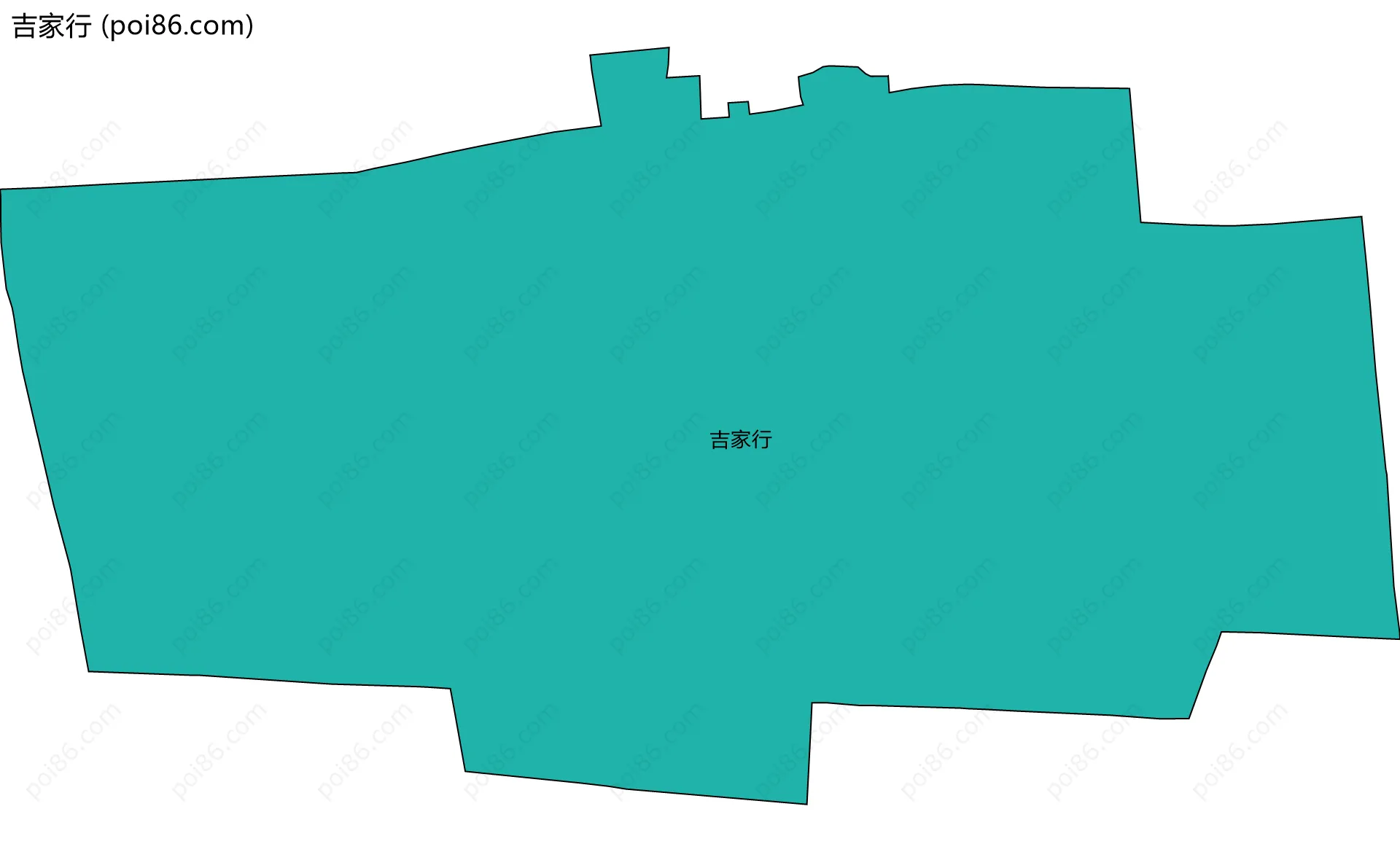 吉家行边界地图