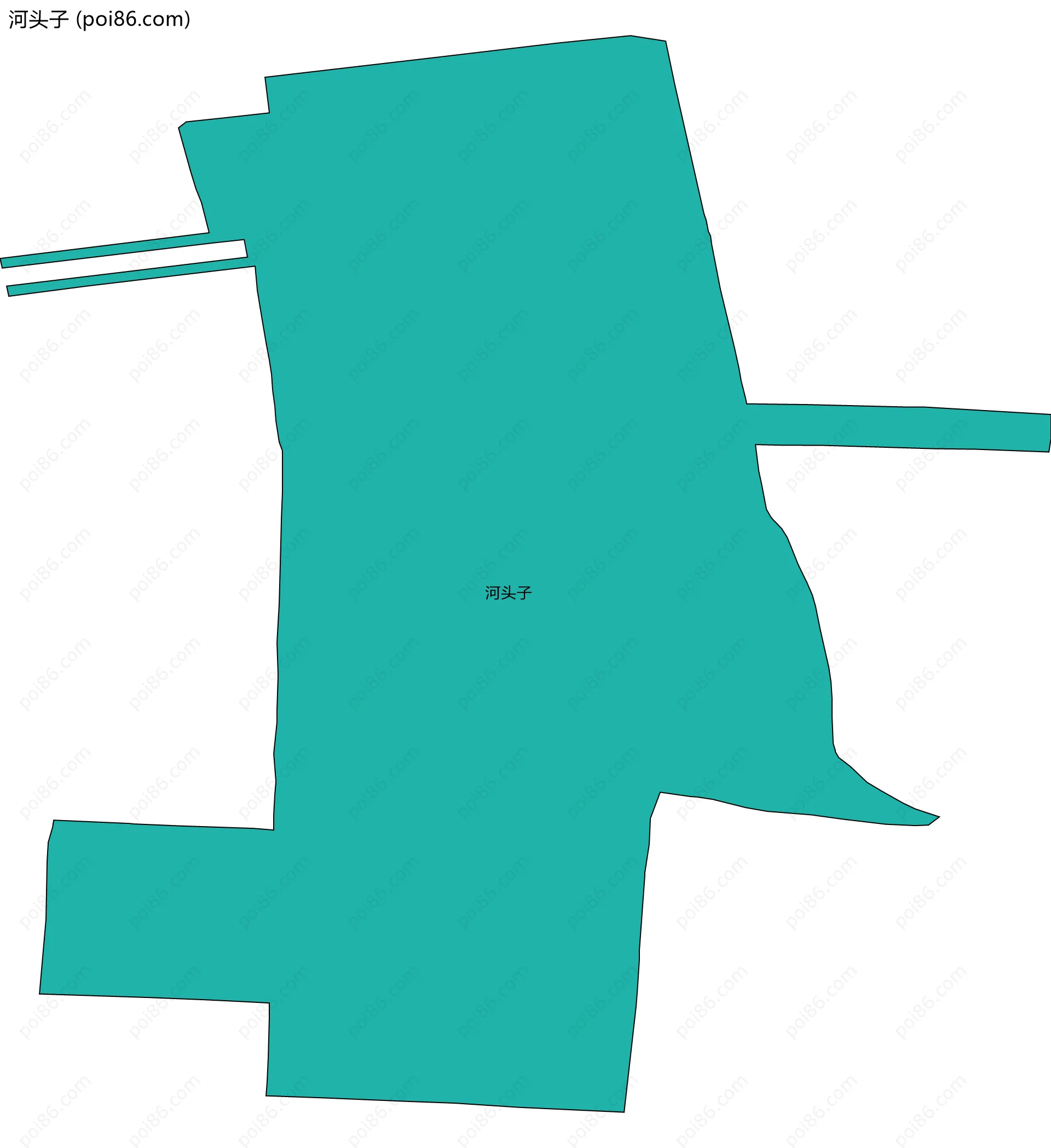 河头子边界地图