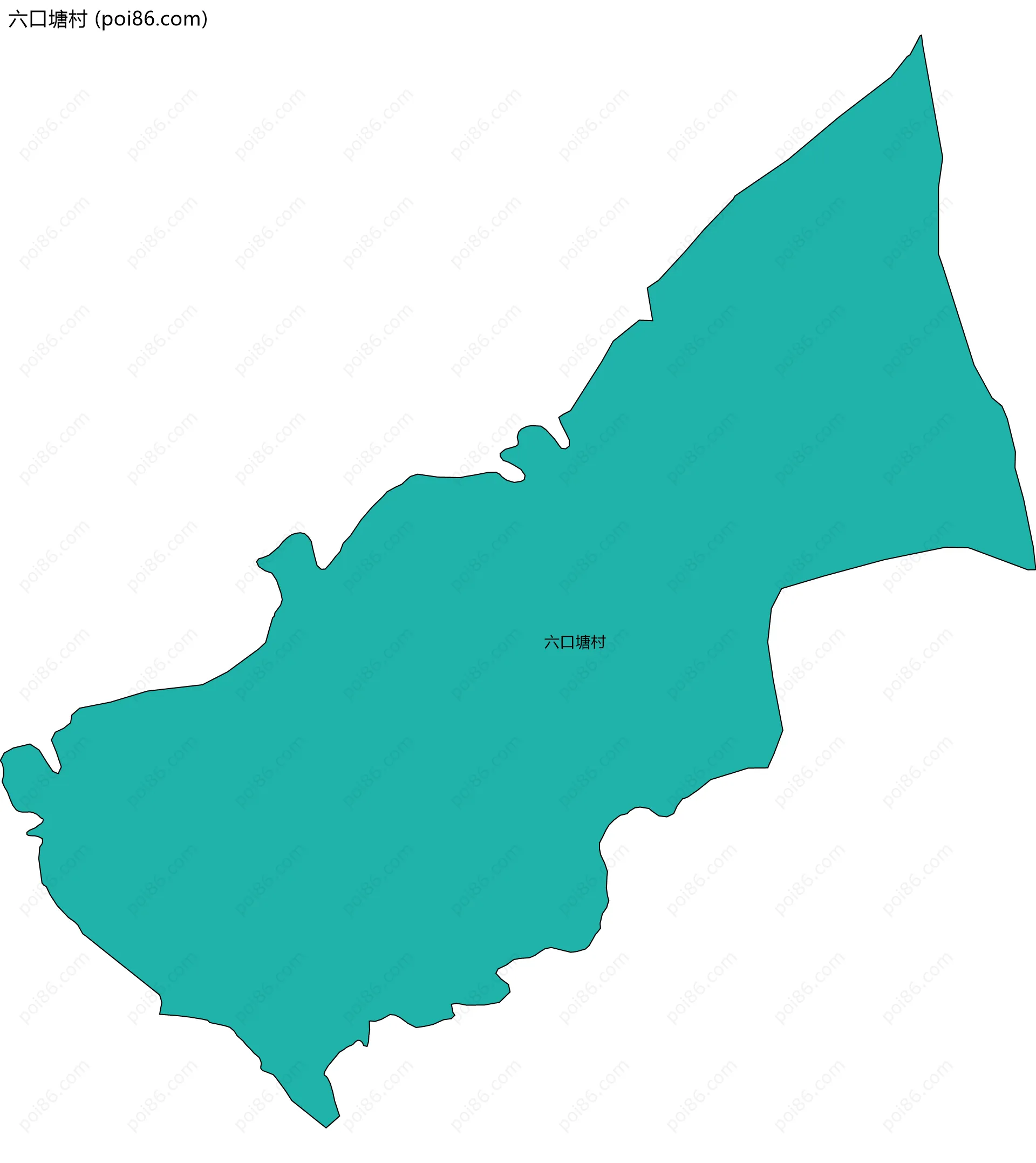 六口塘村边界地图