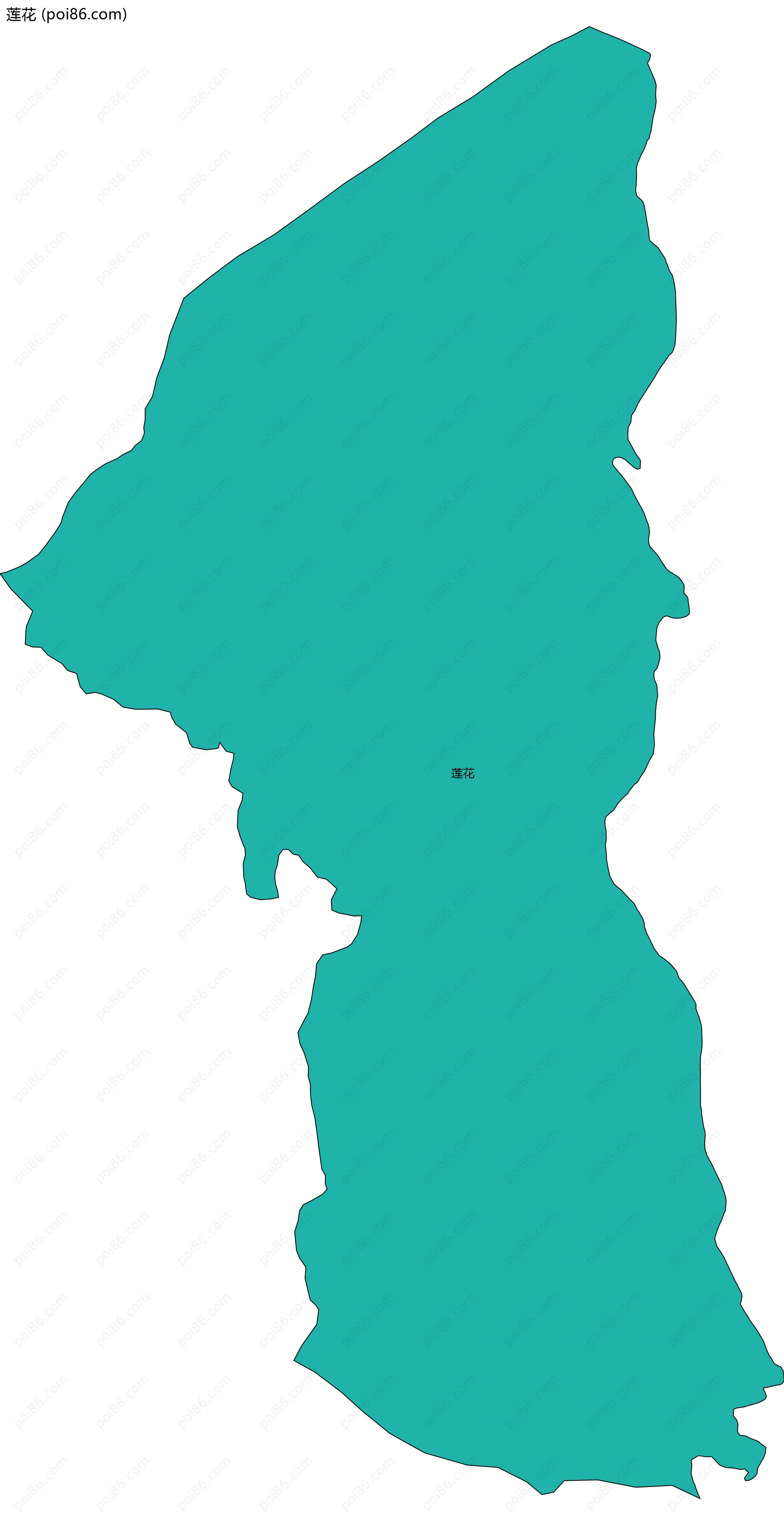莲花边界地图