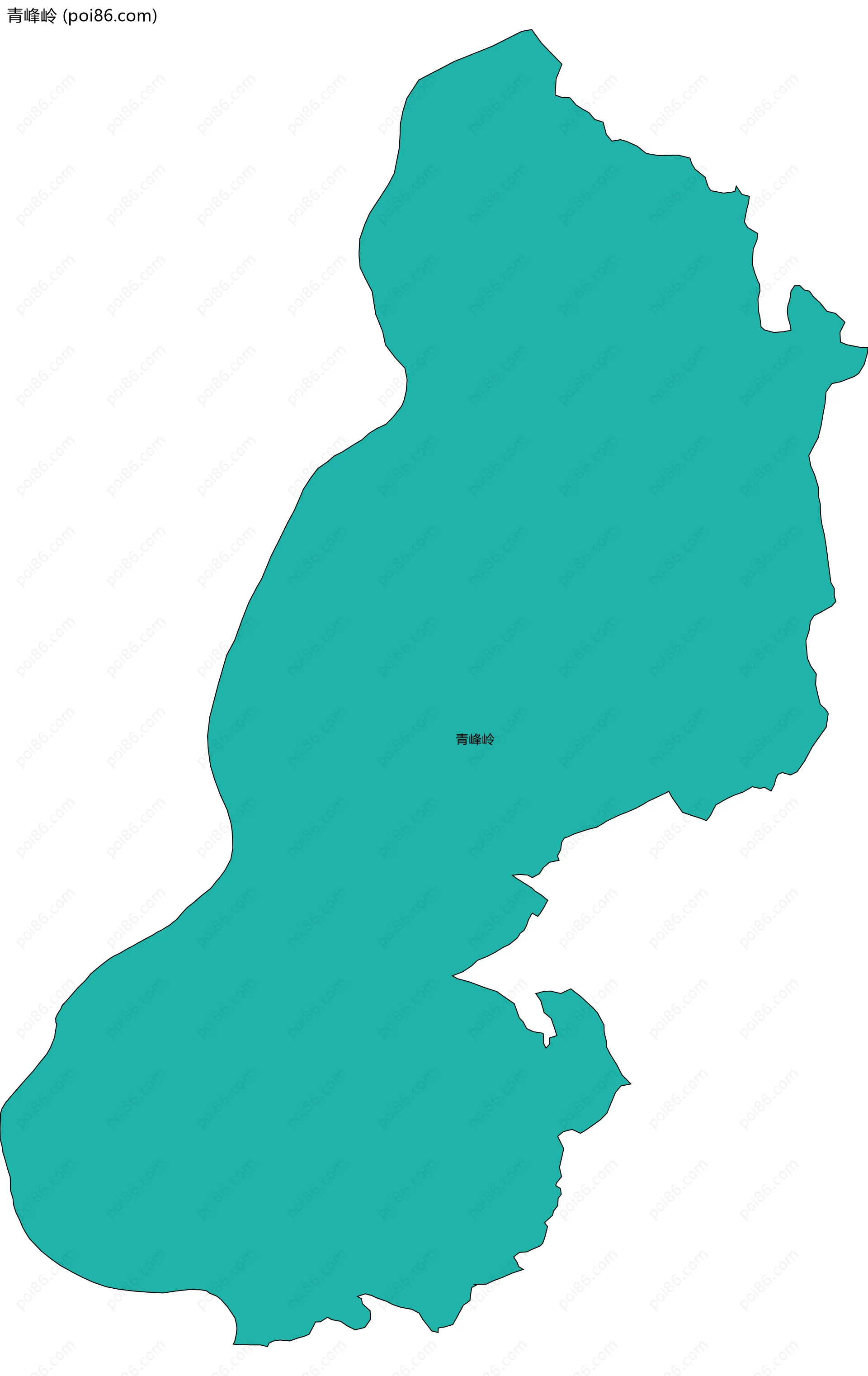 青峰岭边界地图