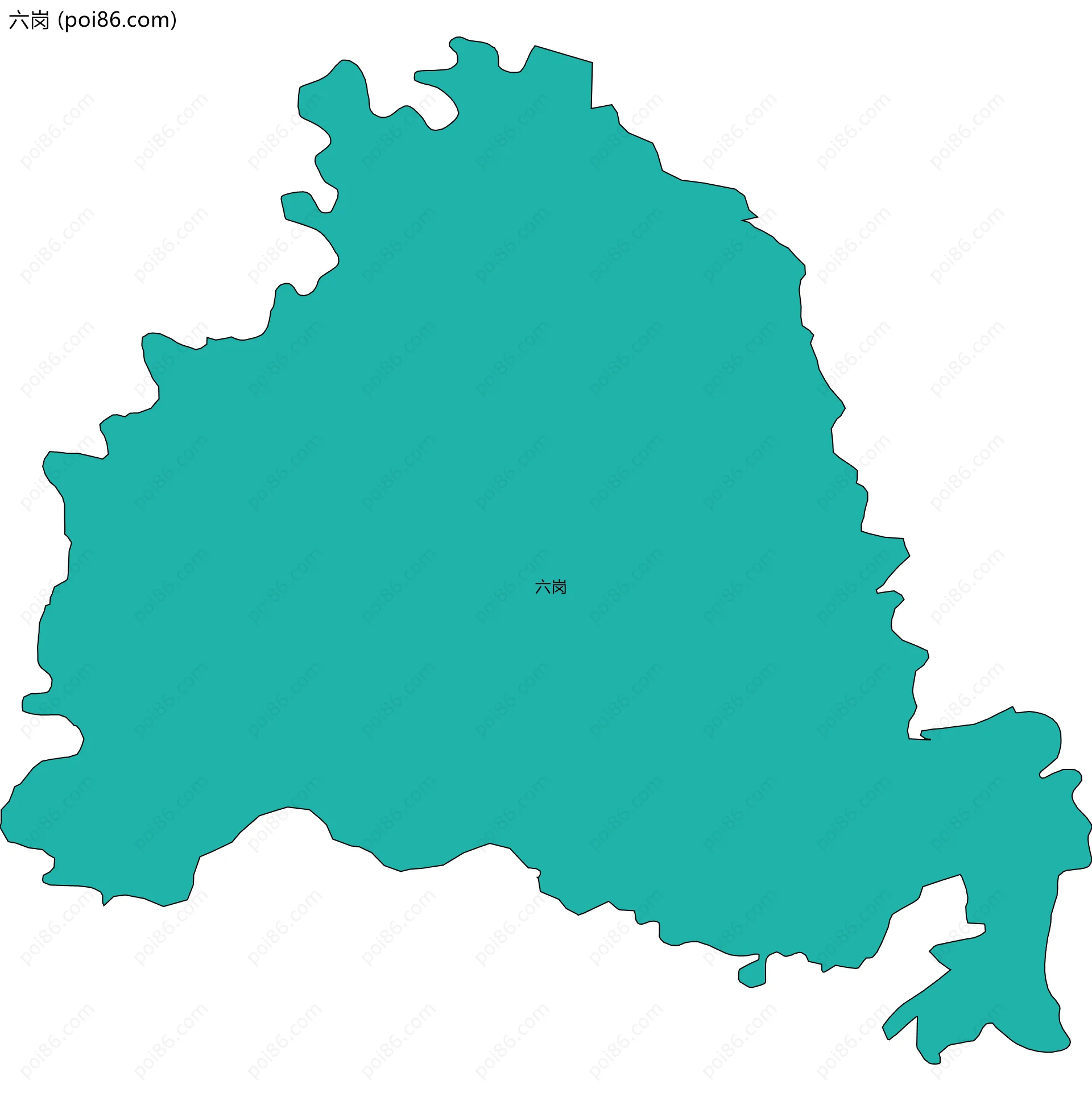 六岗边界地图