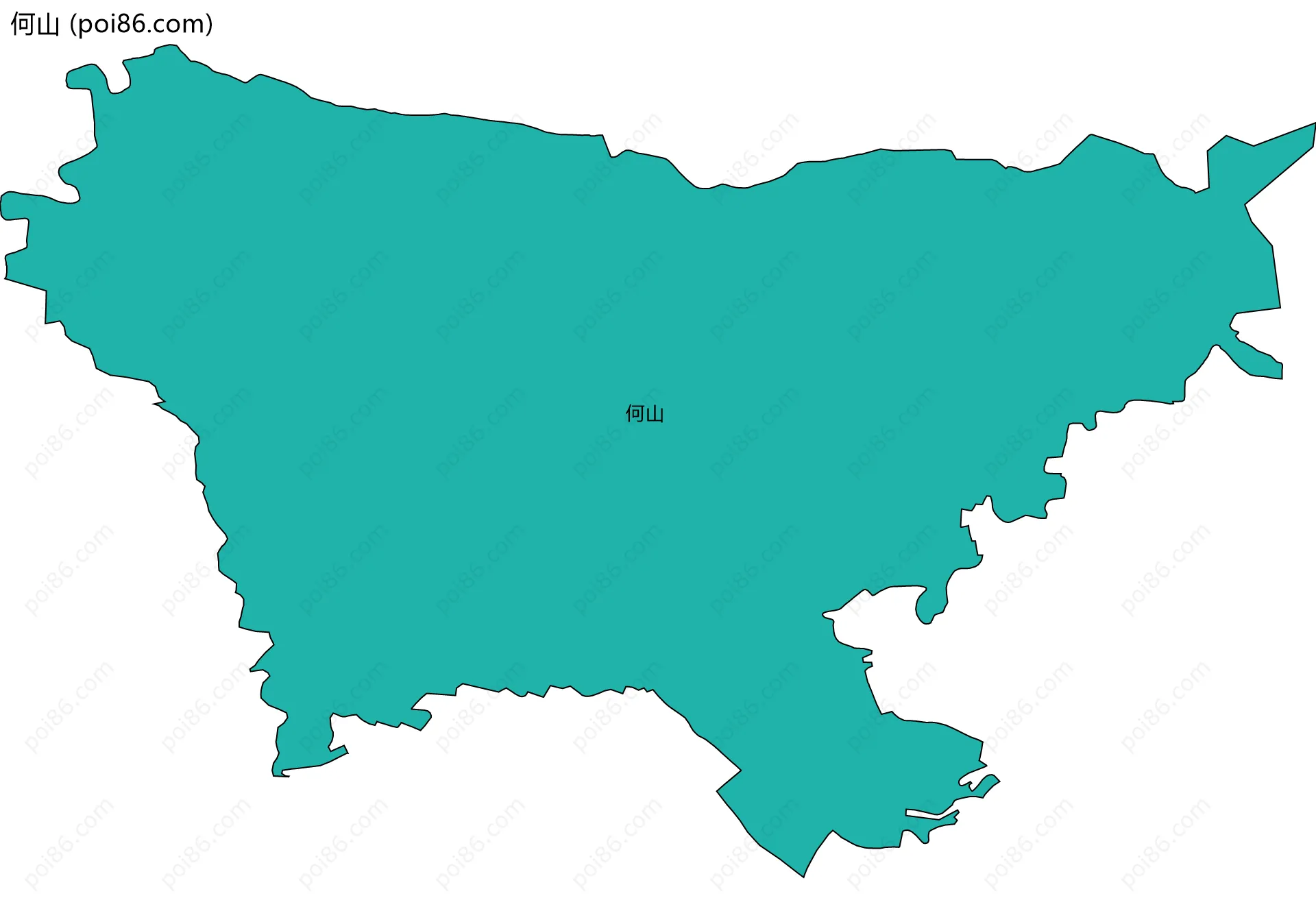 何山边界地图