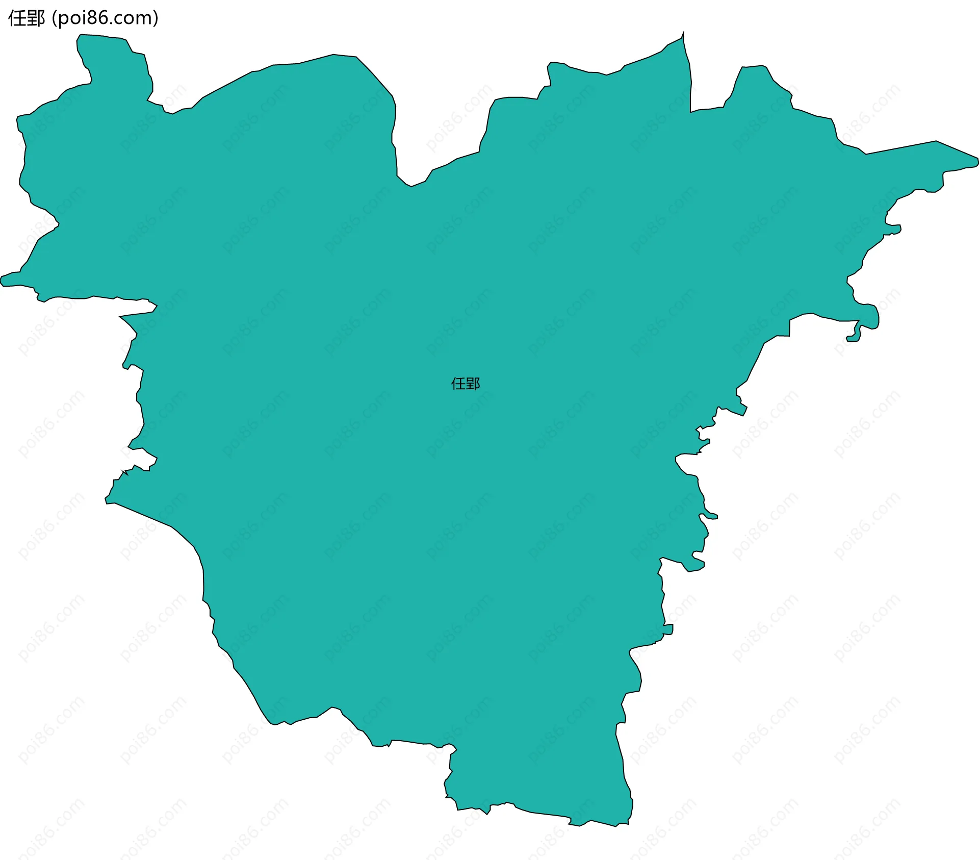 任郢边界地图