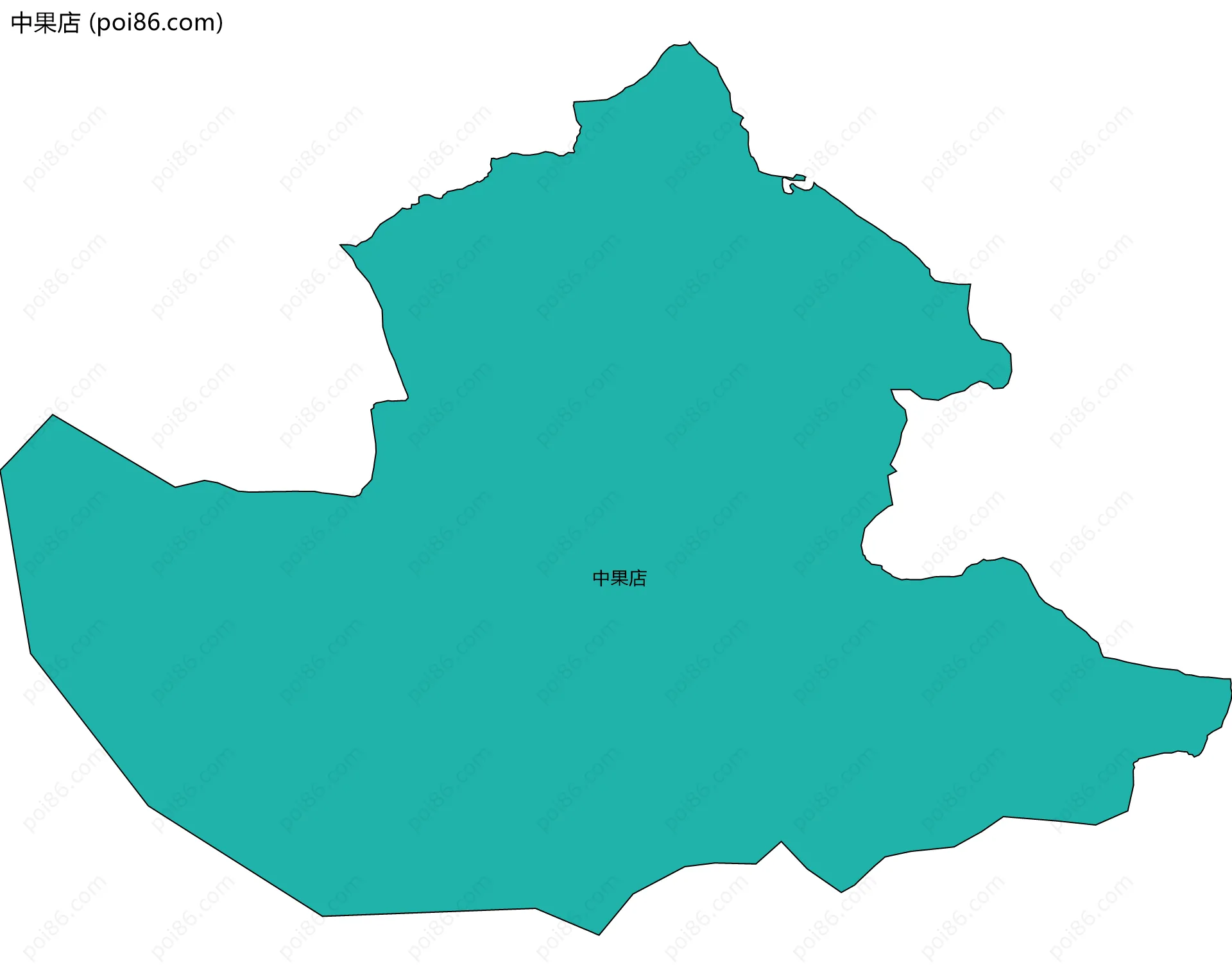 中果店边界地图