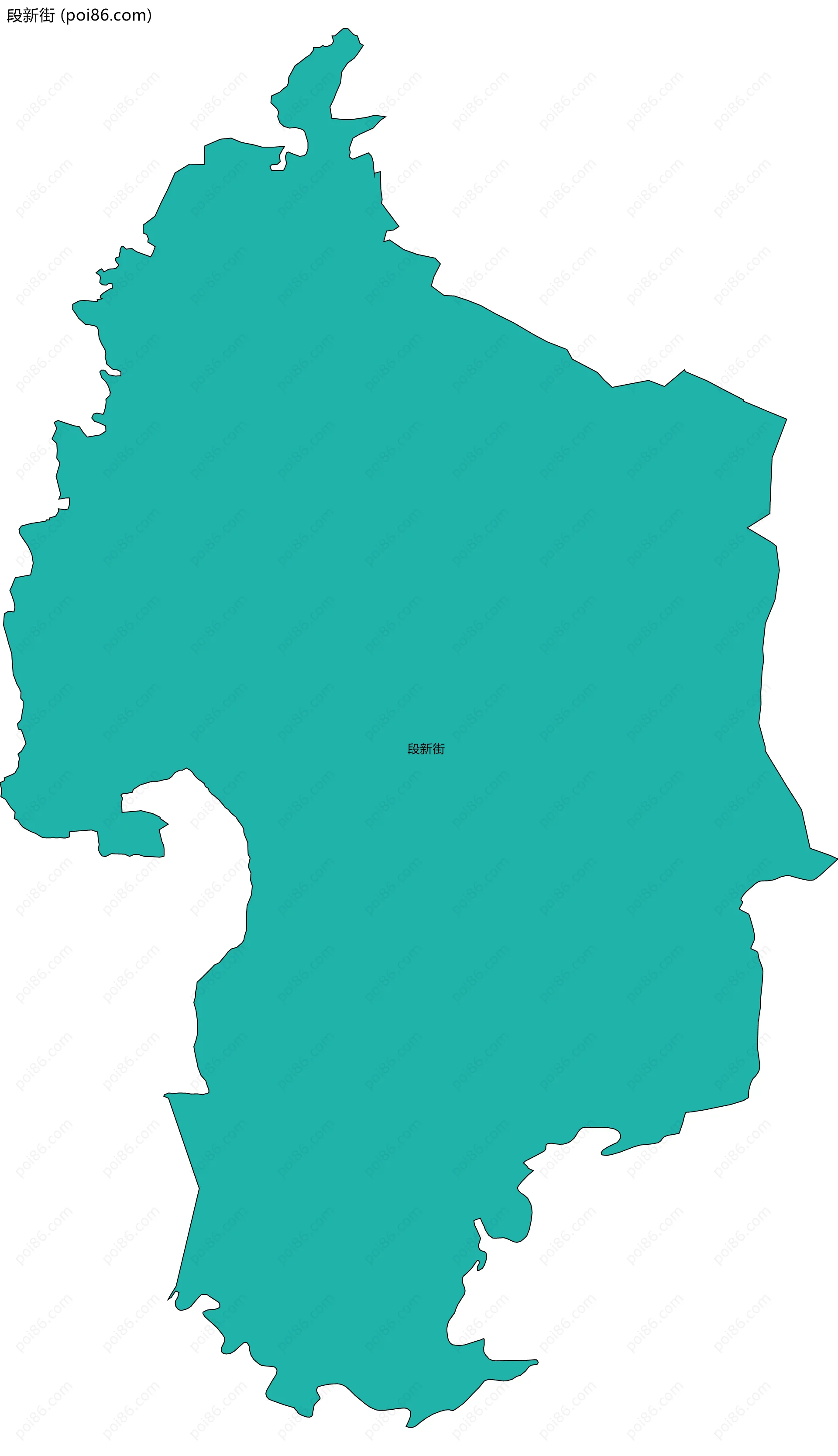 段新街边界地图