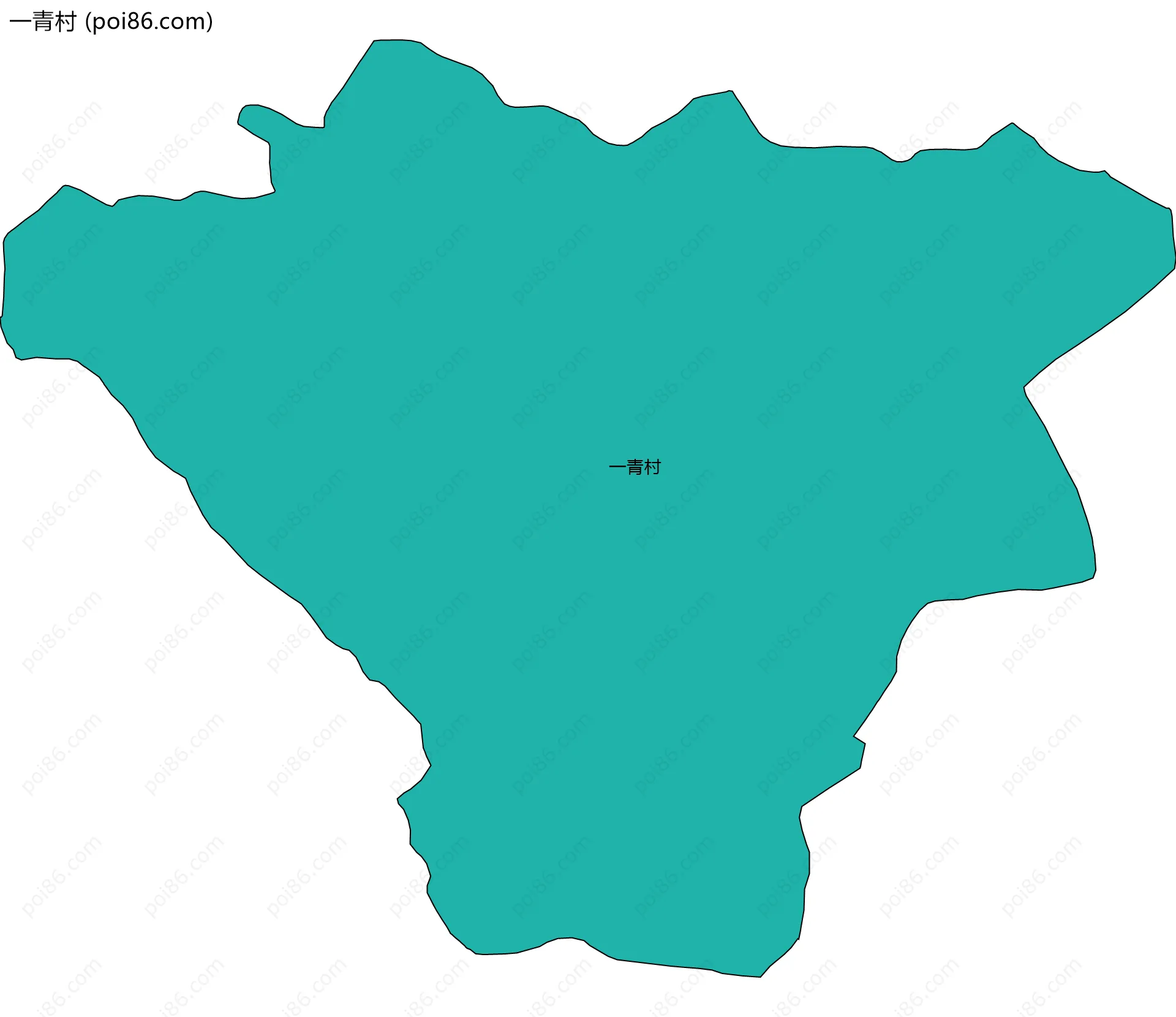 一青村边界地图