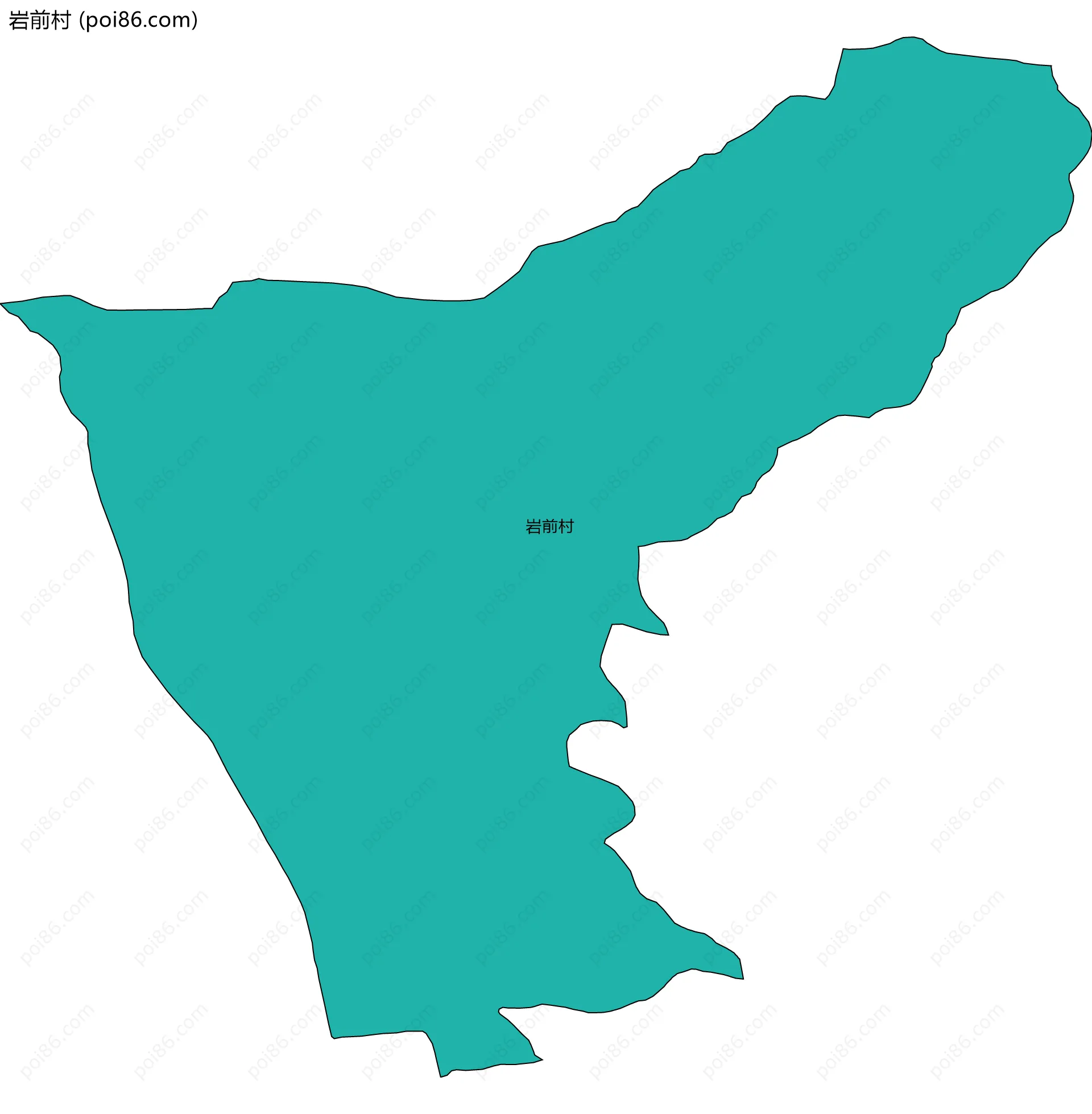 岩前村边界地图