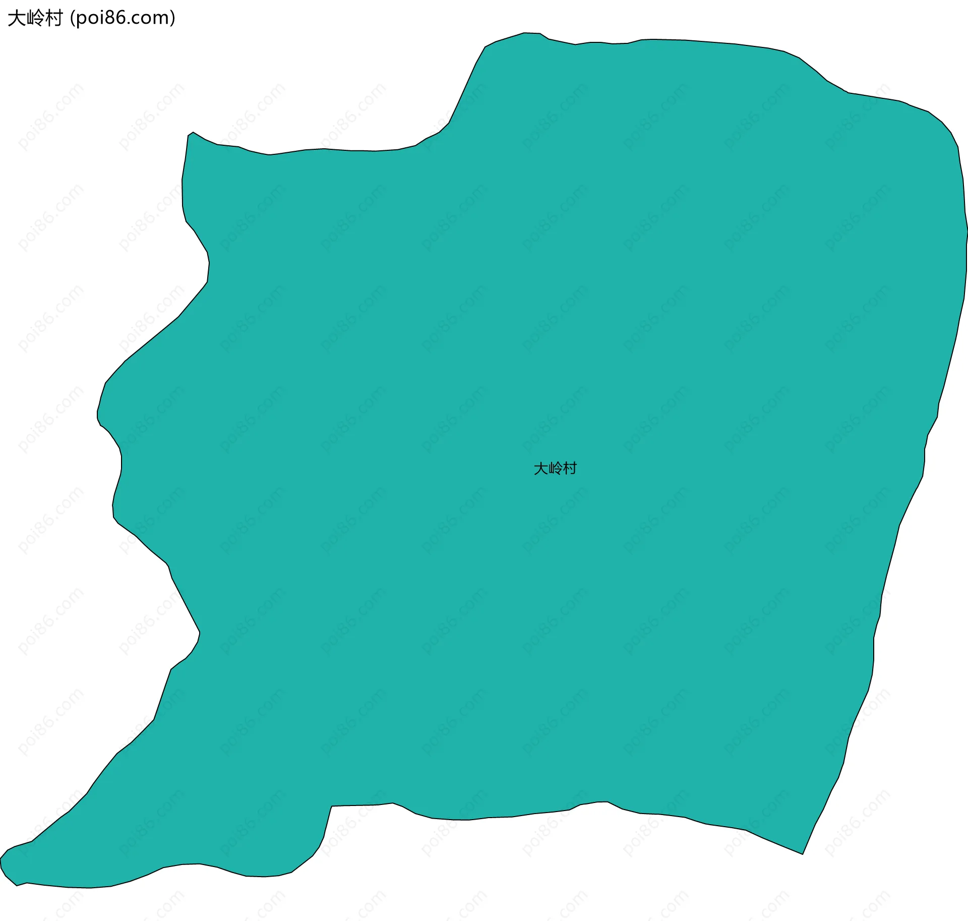 大岭村边界地图