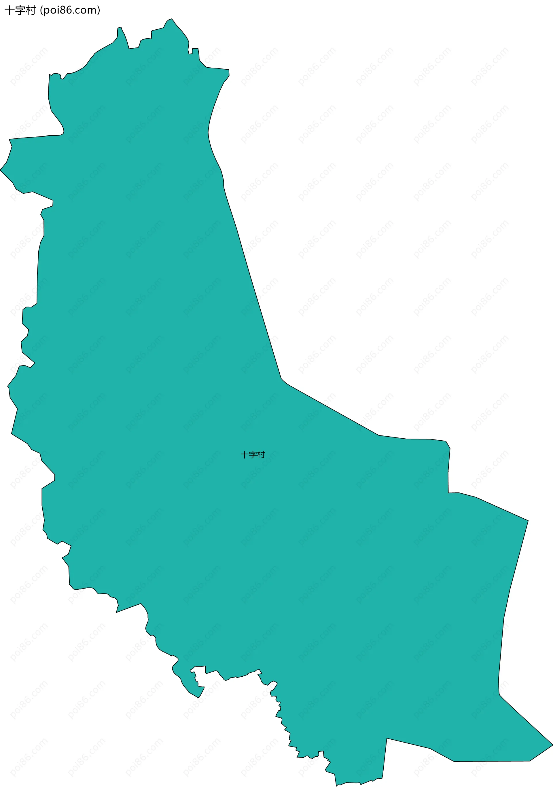 十字村边界地图