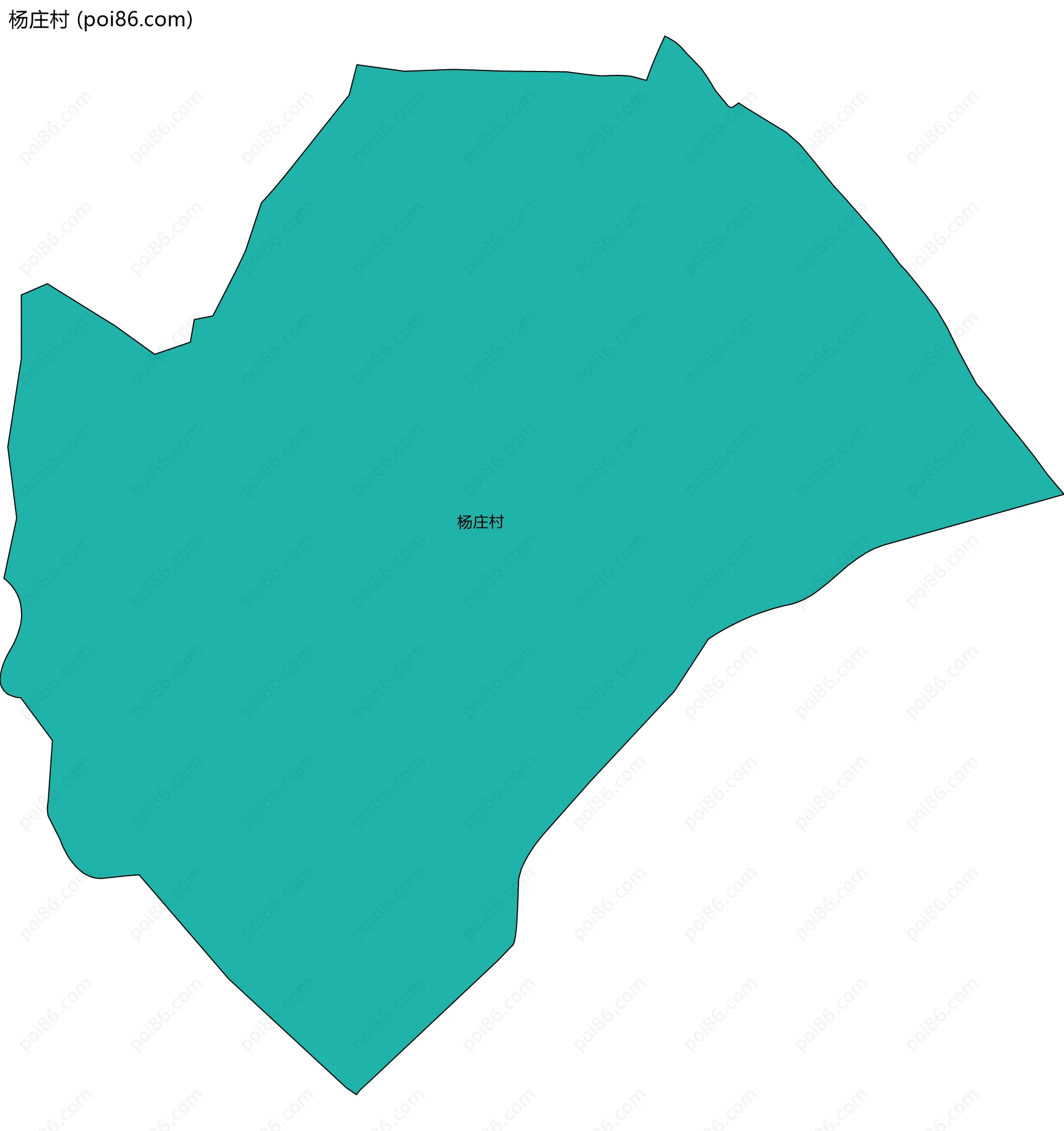 杨庄村边界地图