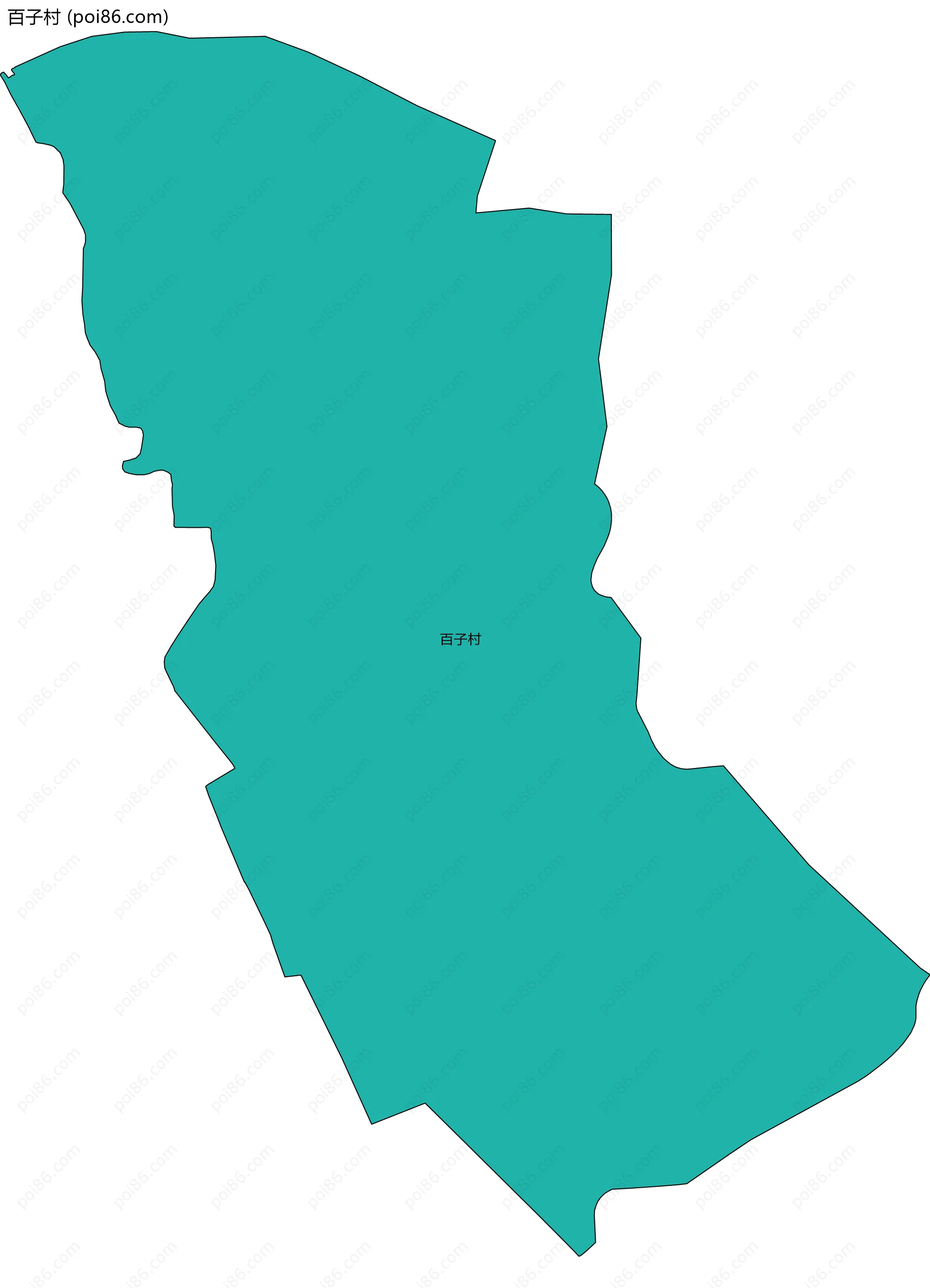 百子村边界地图