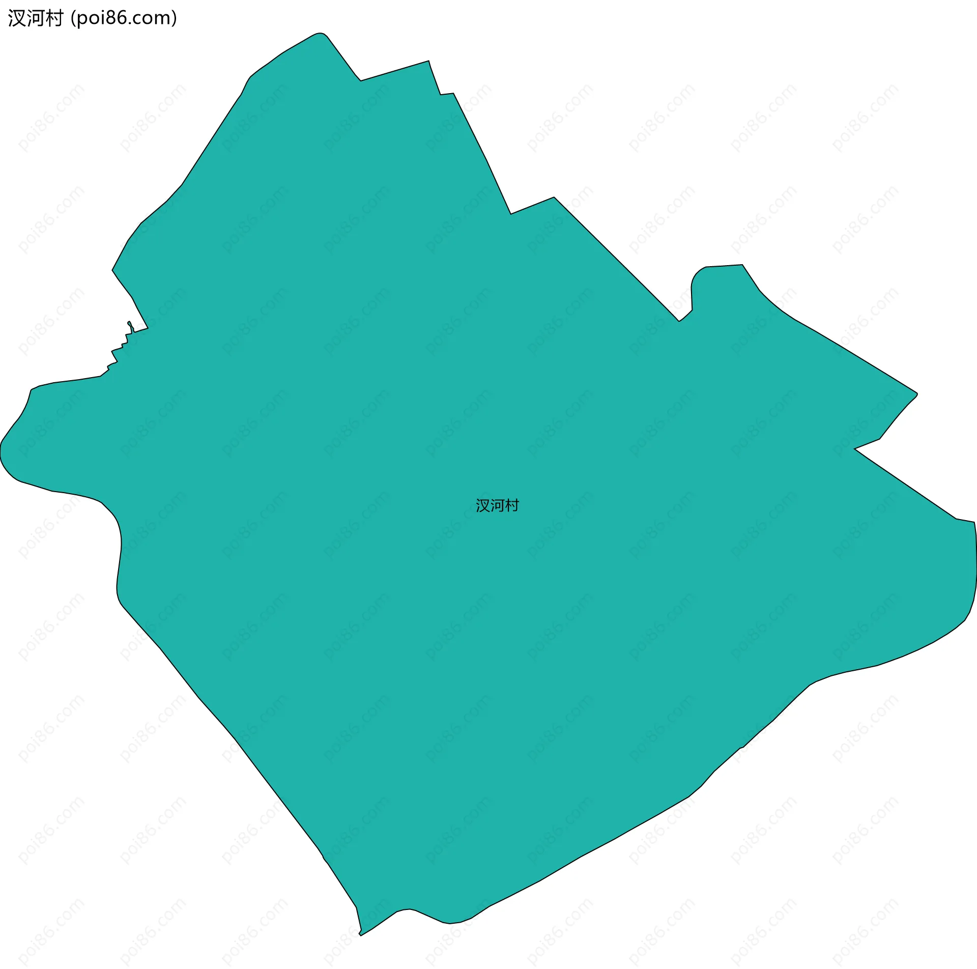 汊河村边界地图