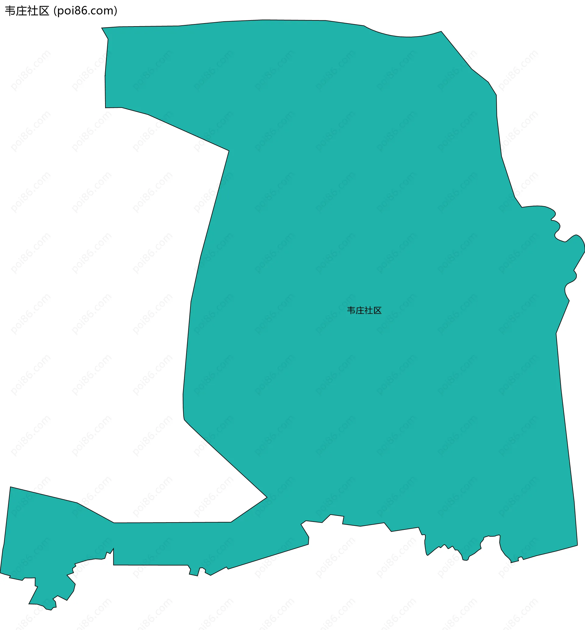 韦庄社区边界地图