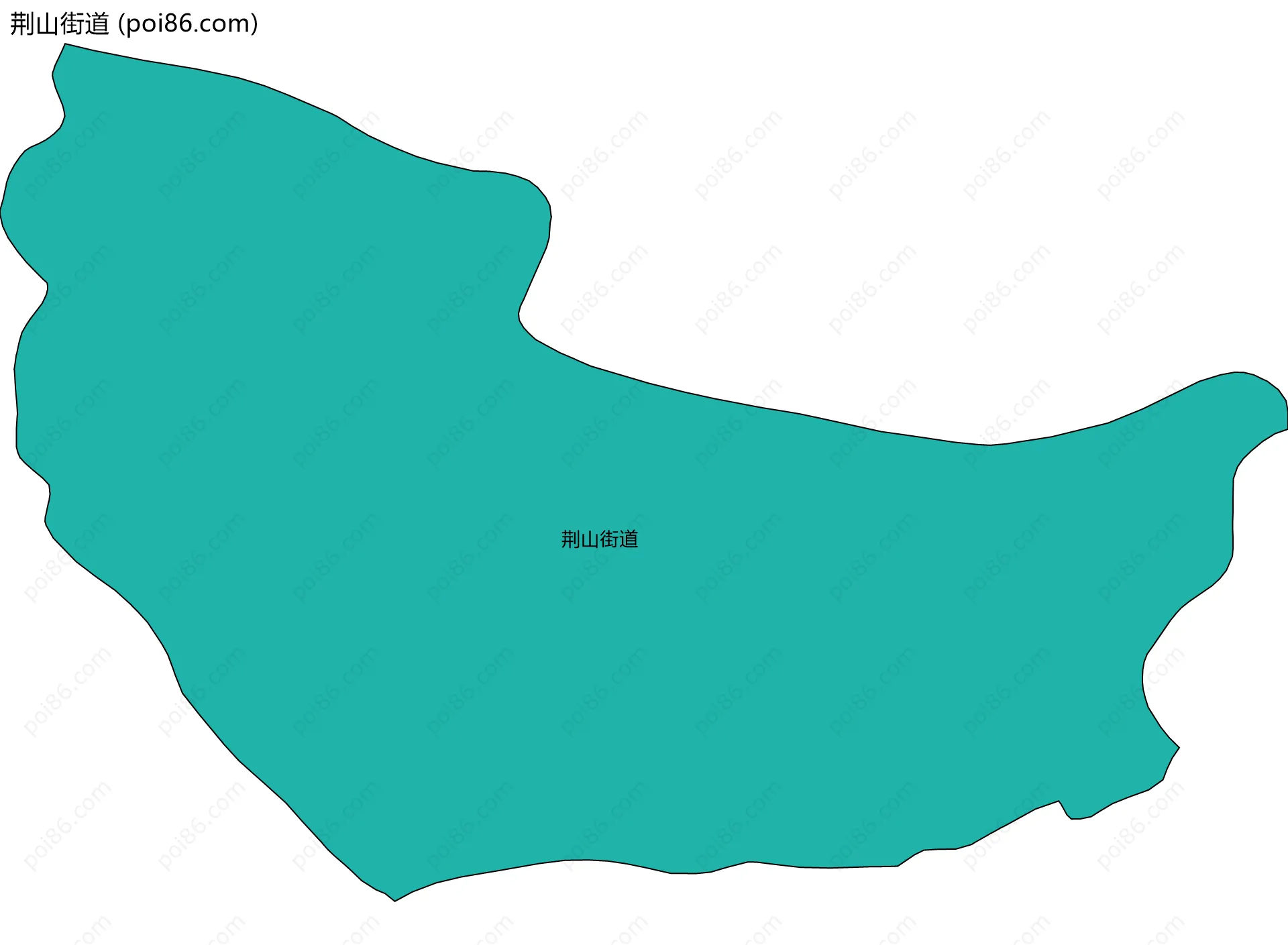 荆山街道边界地图