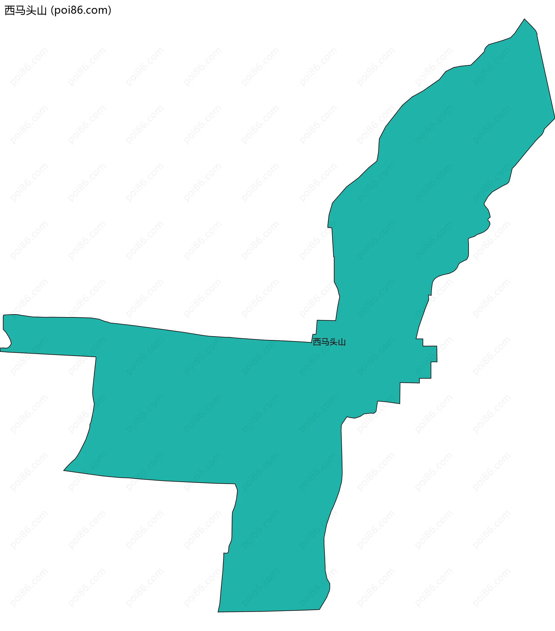 西马头山边界地图