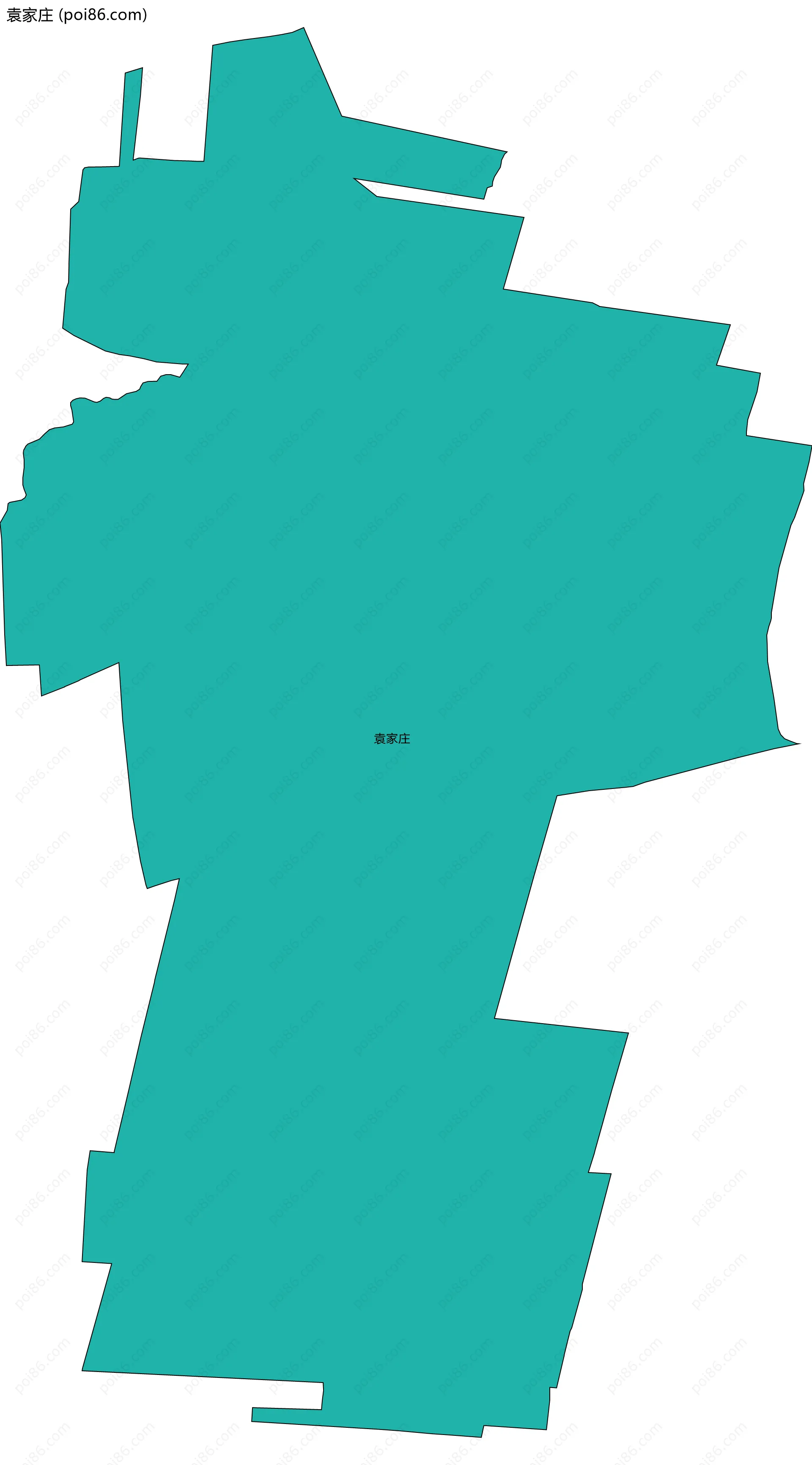 袁家庄边界地图