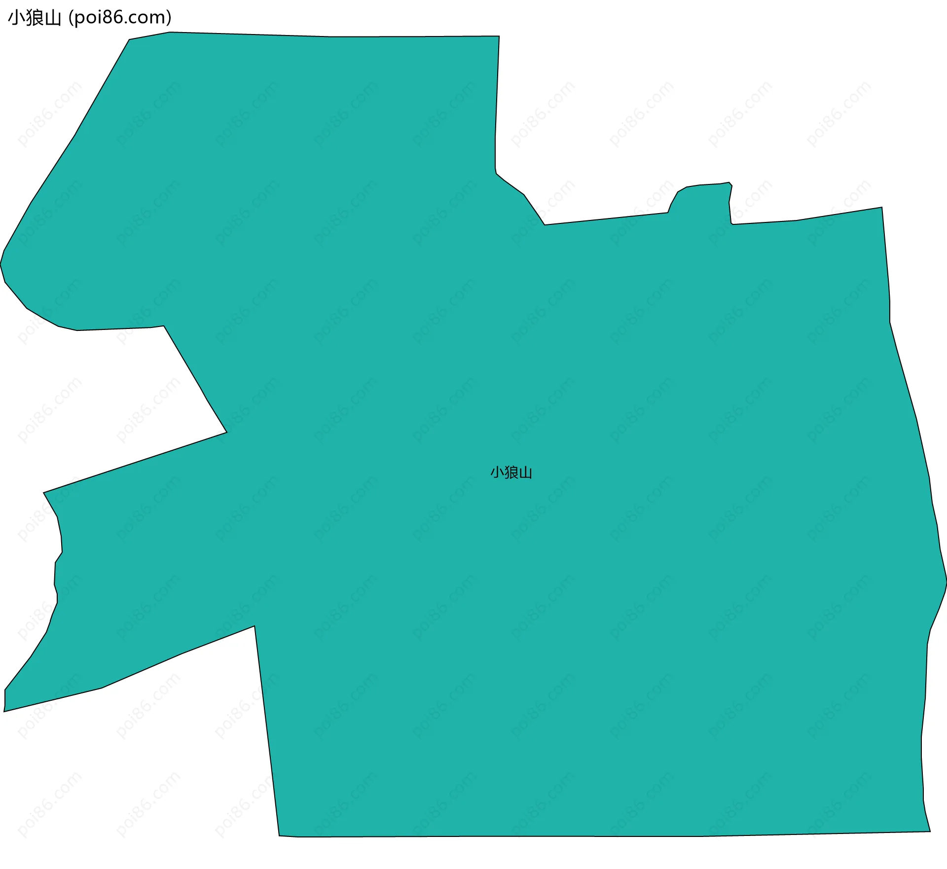 小狼山边界地图